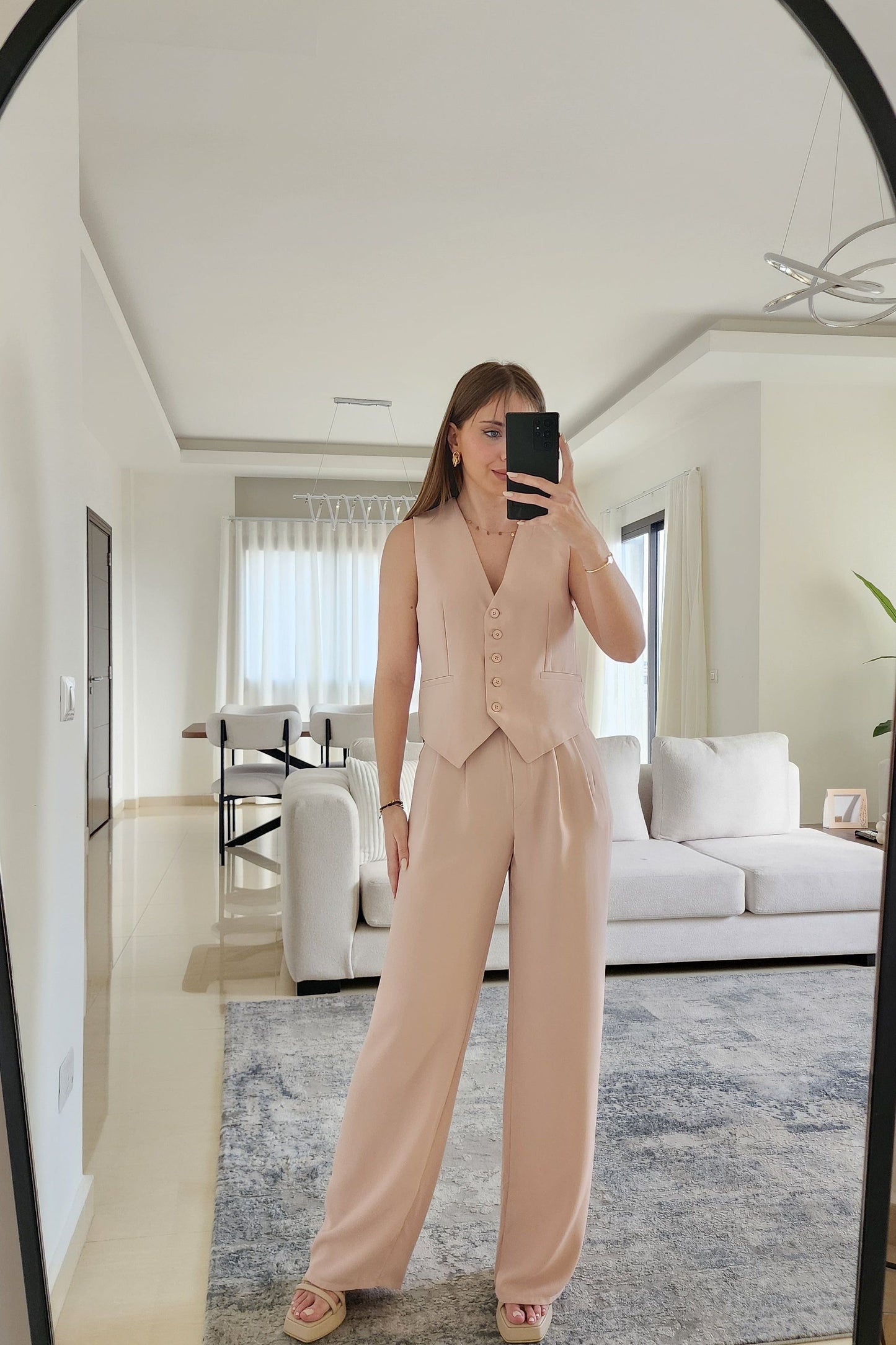 Soft Pink Vest & Pants Set
