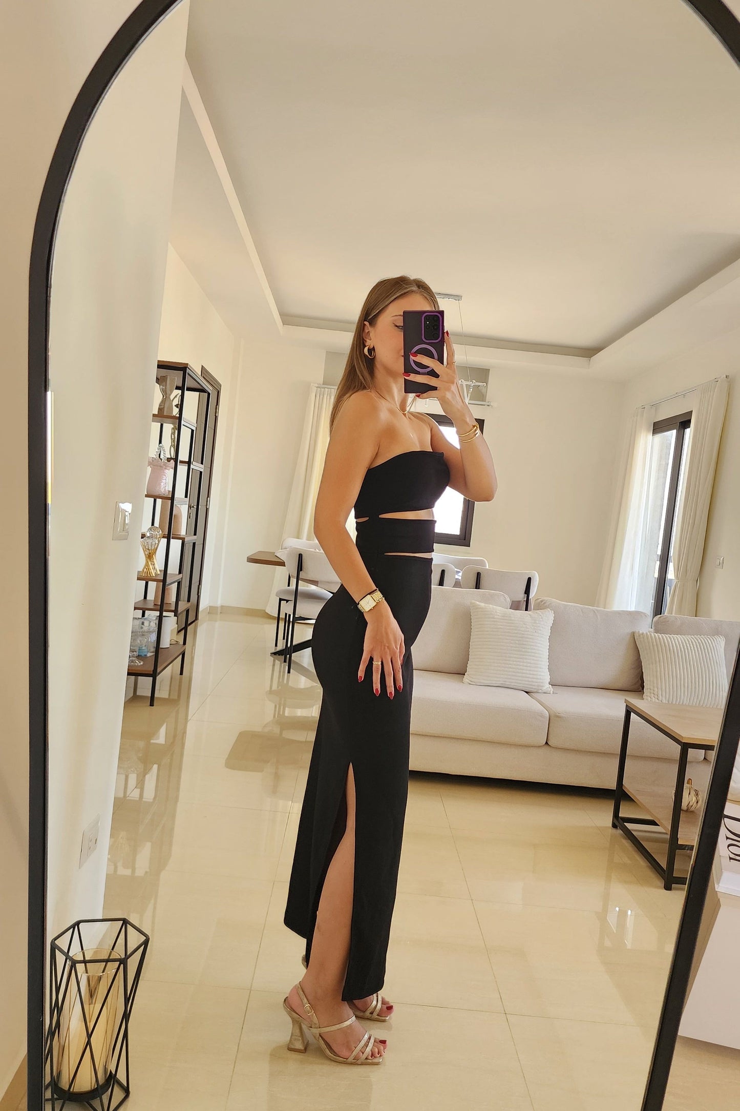 Eclipse Cutout Black Dress