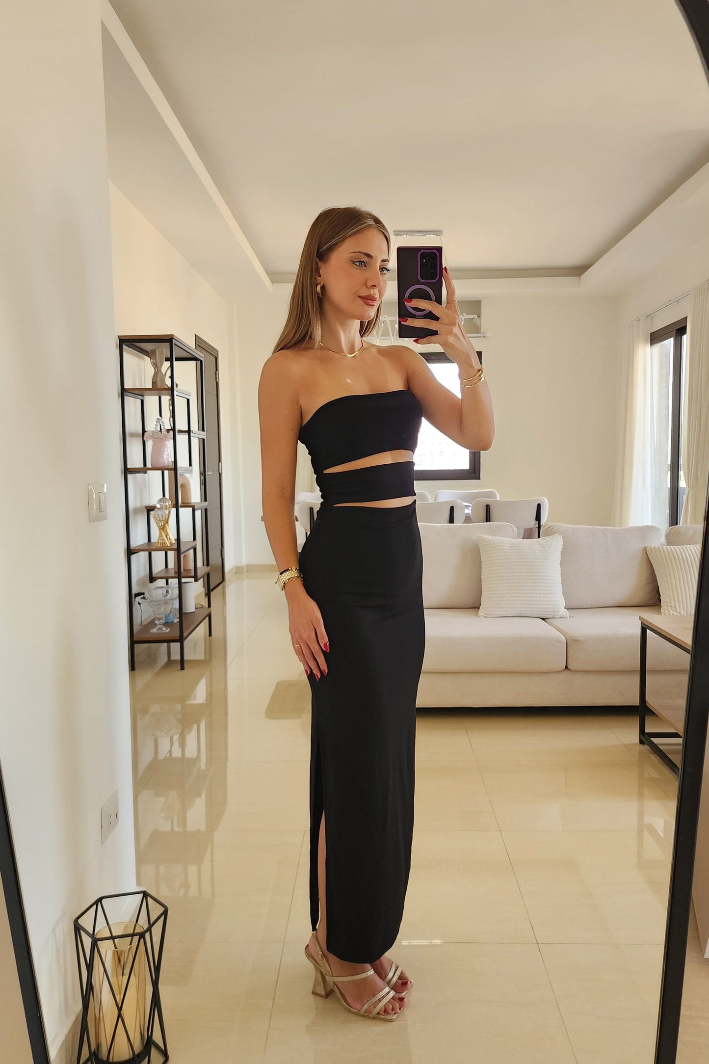 Eclipse Cutout Black Dress