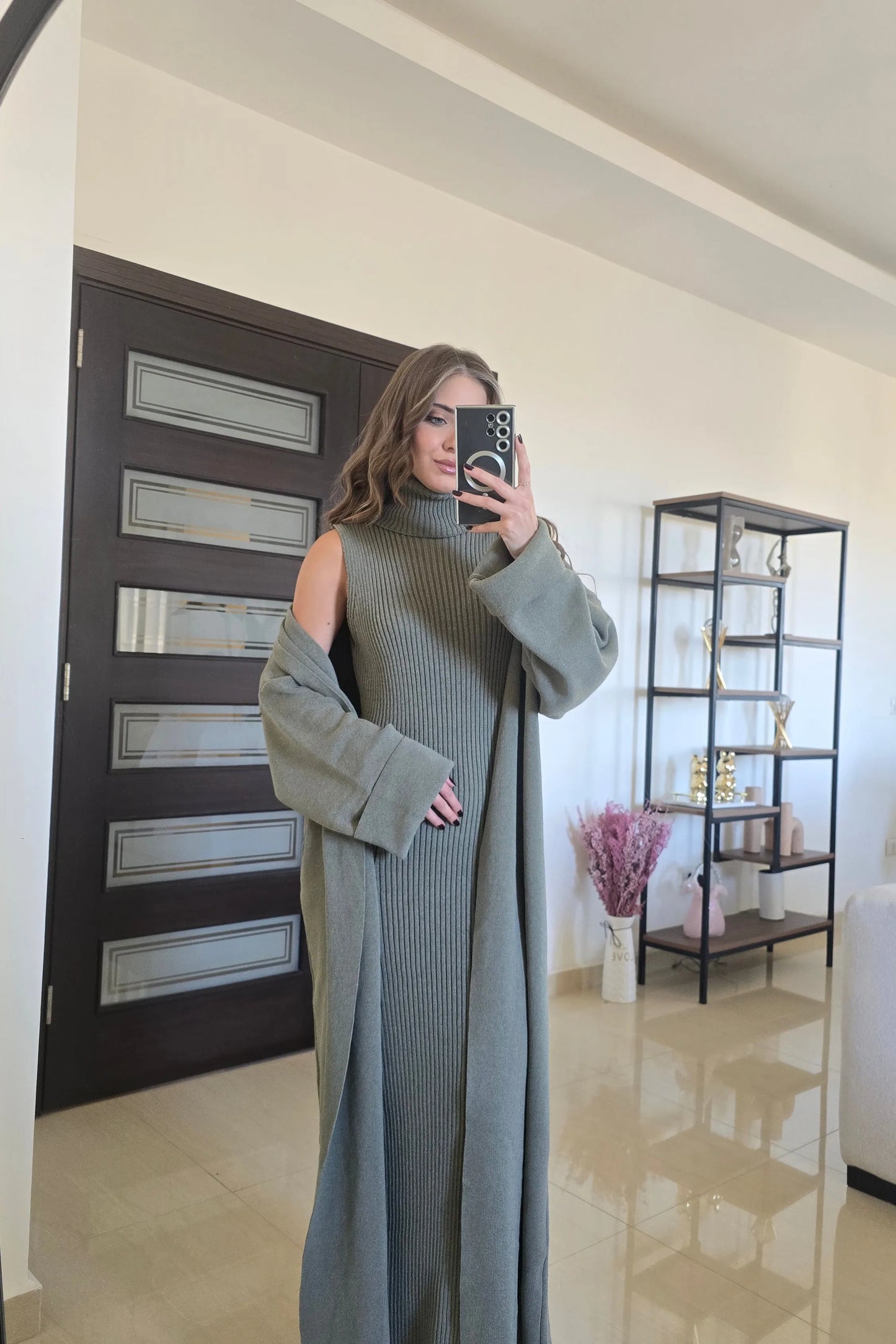Sage Mint Set – Dress & Cardigan