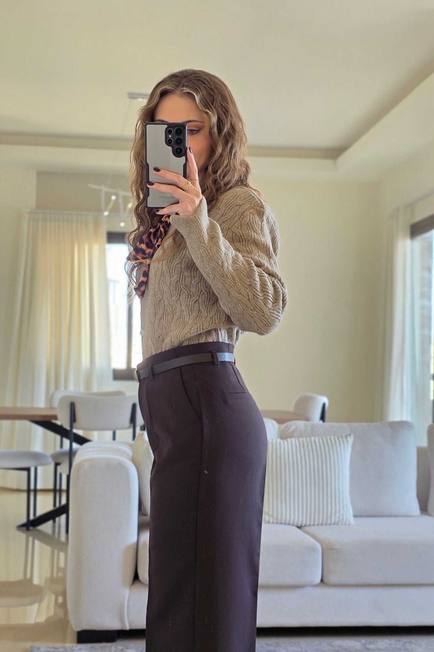 Arwen Mocha Wide-Leg Pants
