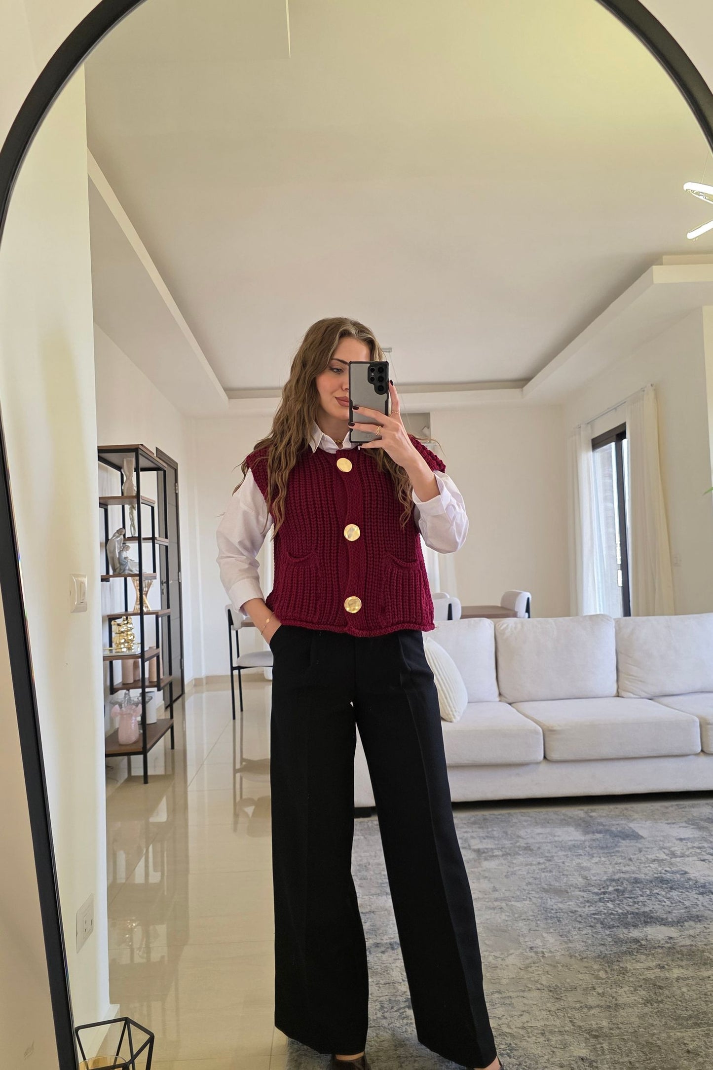 Elowen Vest - Burgundy