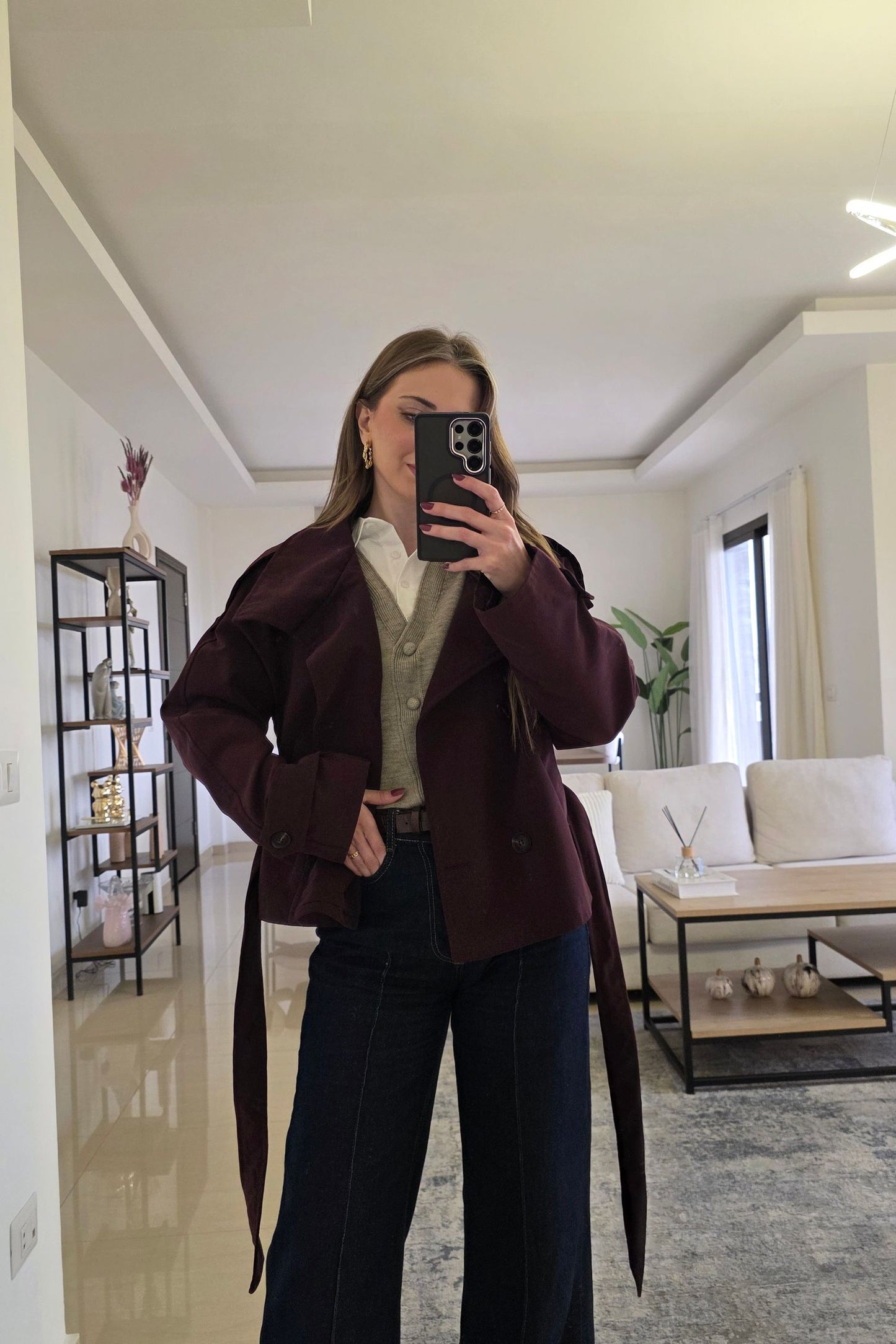 Cyrine Cropped Trench Coat