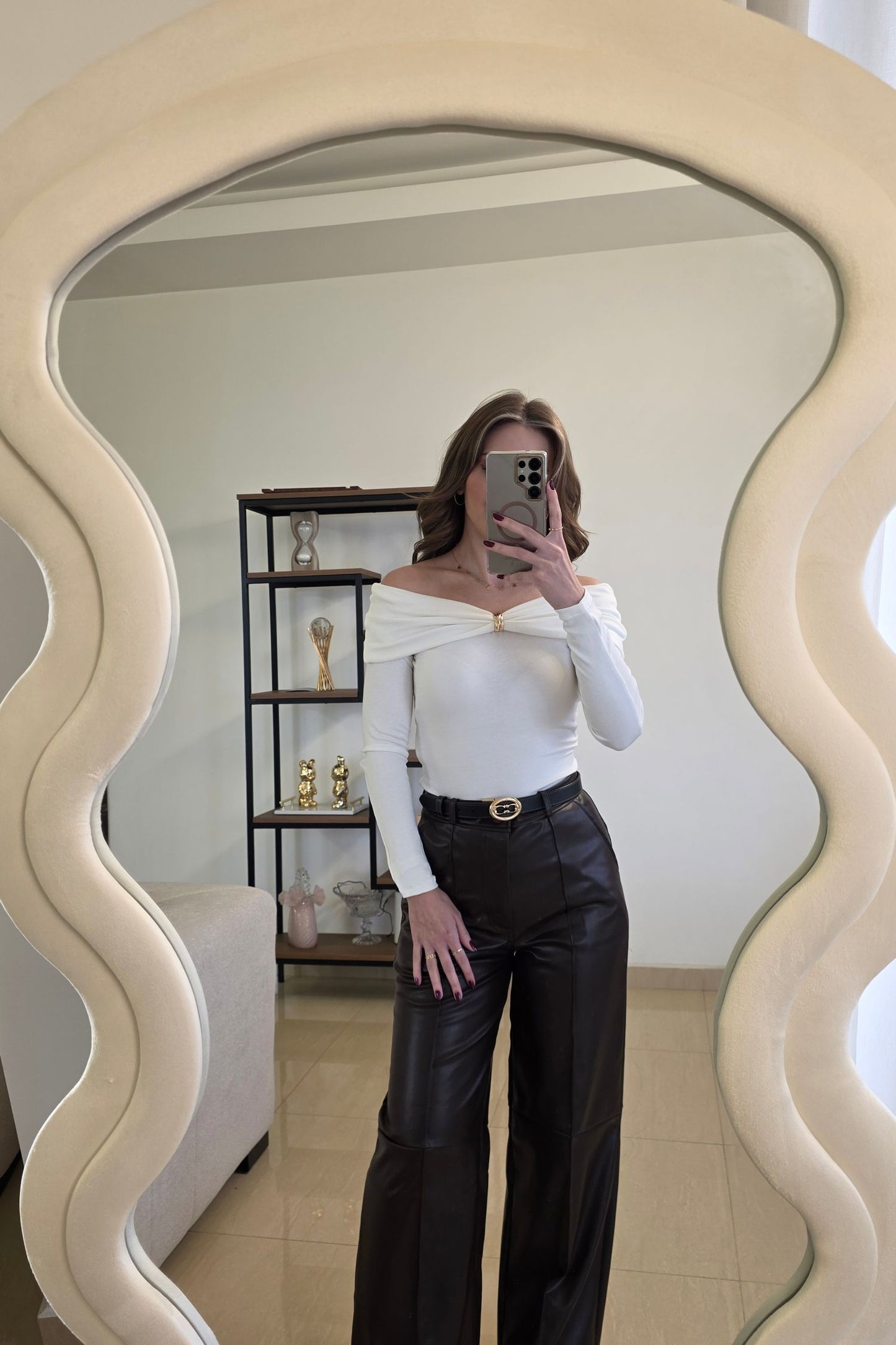 Selma Off-Shoulder Top - White