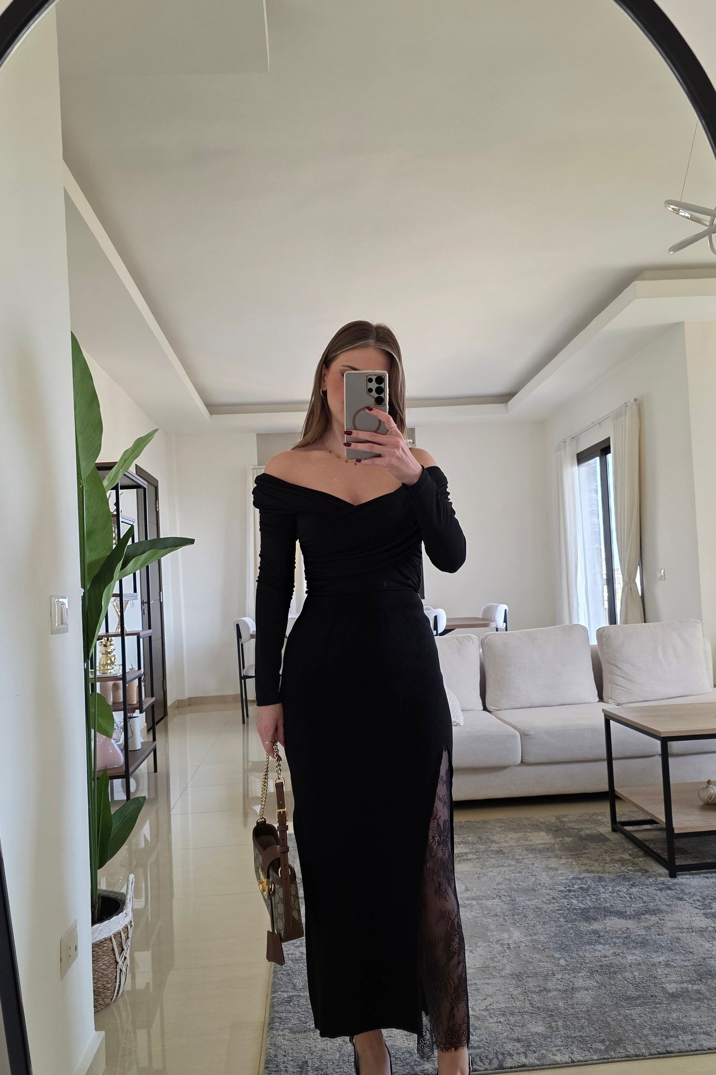 Celia Midi Skirt – Black