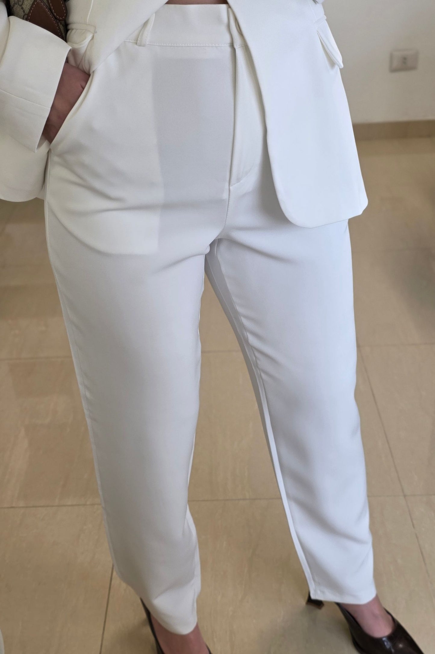 Lorena Tailored Suit – White