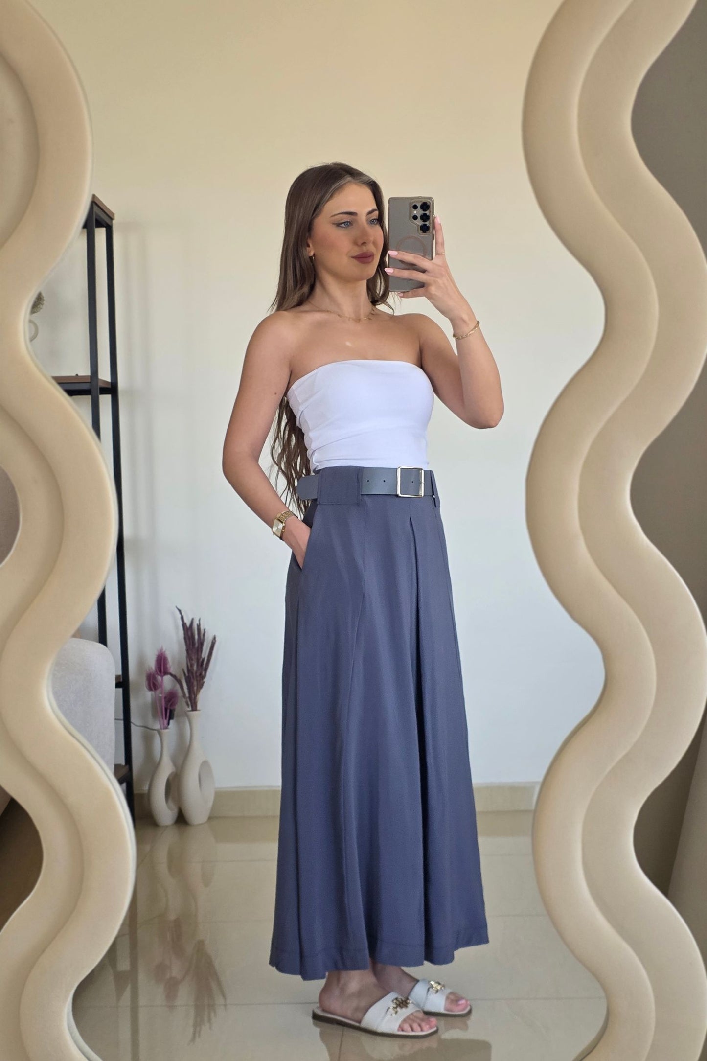 Violetta Belted Maxi Skirt