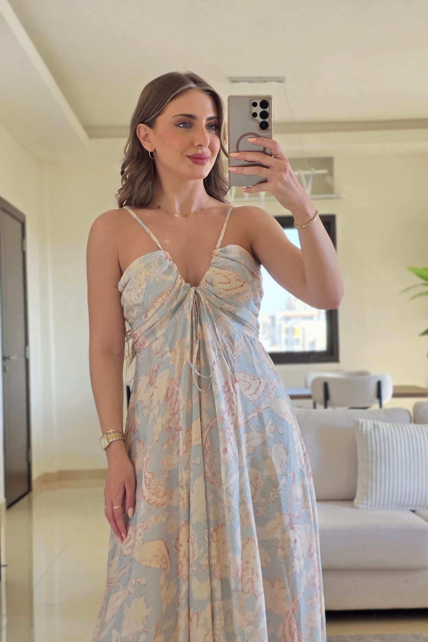 Lucia Maxi Dress – Pastel Print