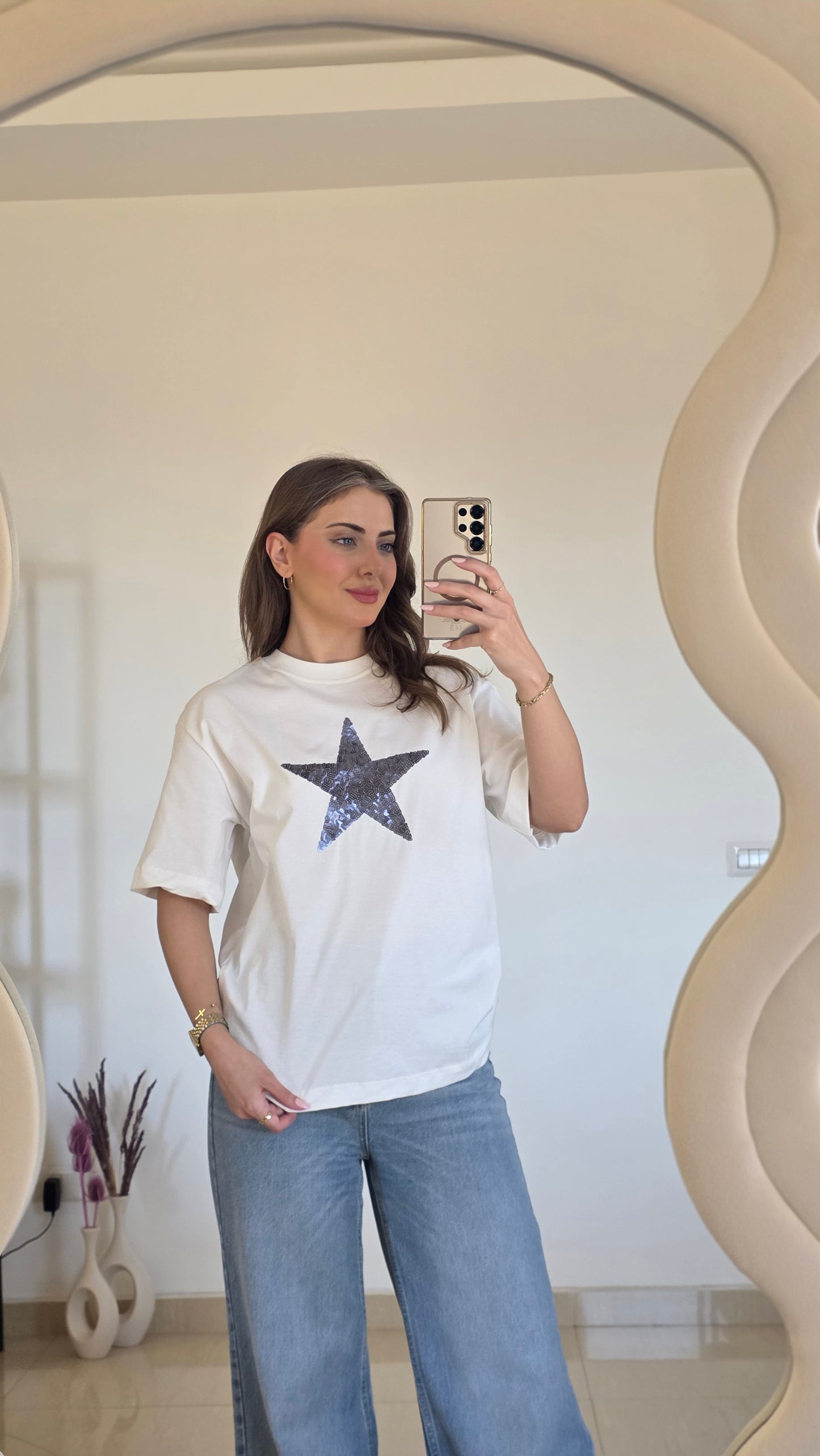 Zaria Star Tee – White
