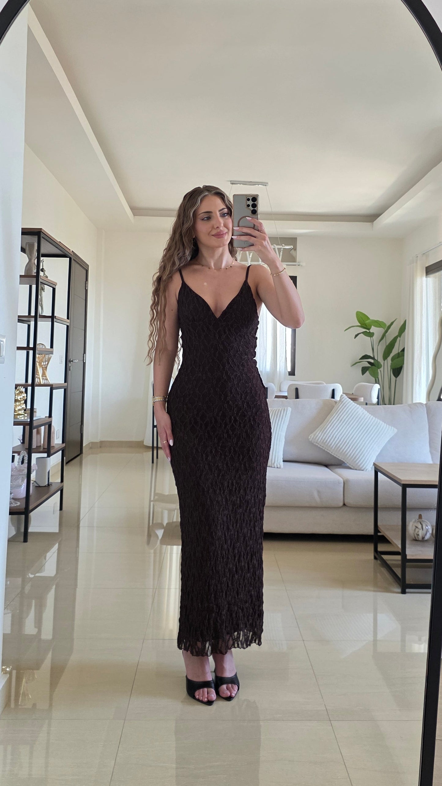 Carla Maxi Dress - Brown
