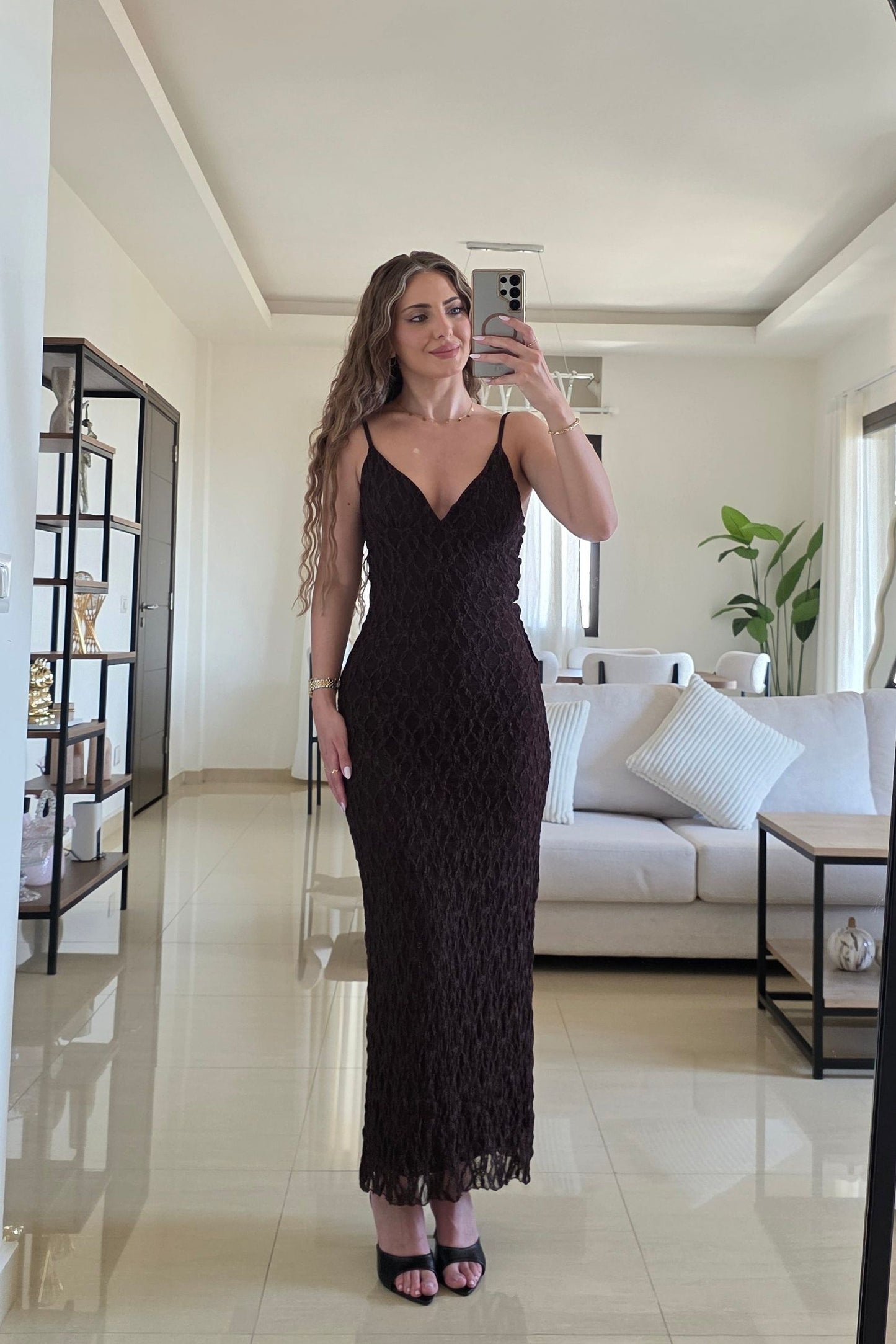 Carla Maxi Dress - Brown