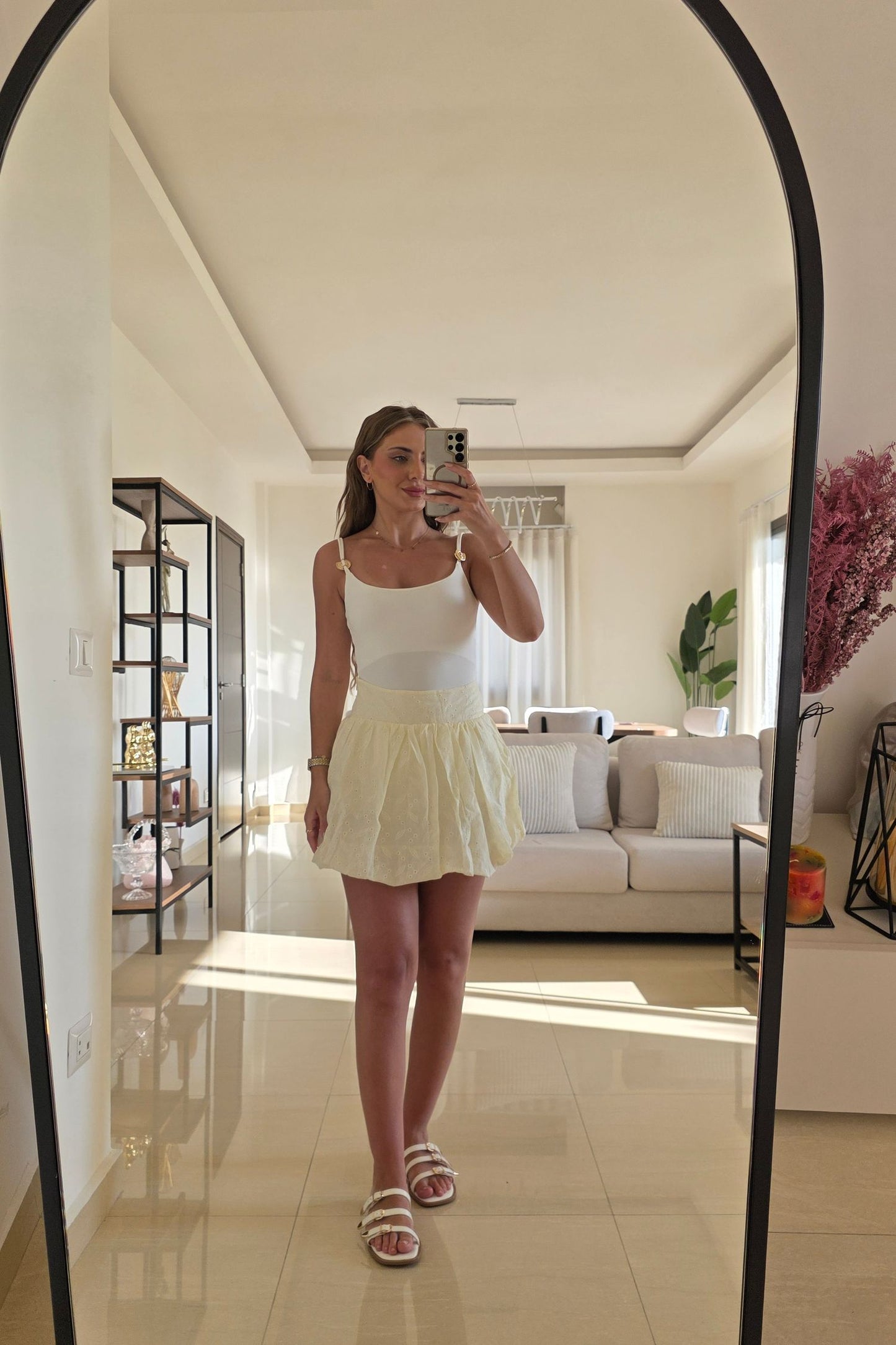 Lena Bubble Skort - Butter Yellow