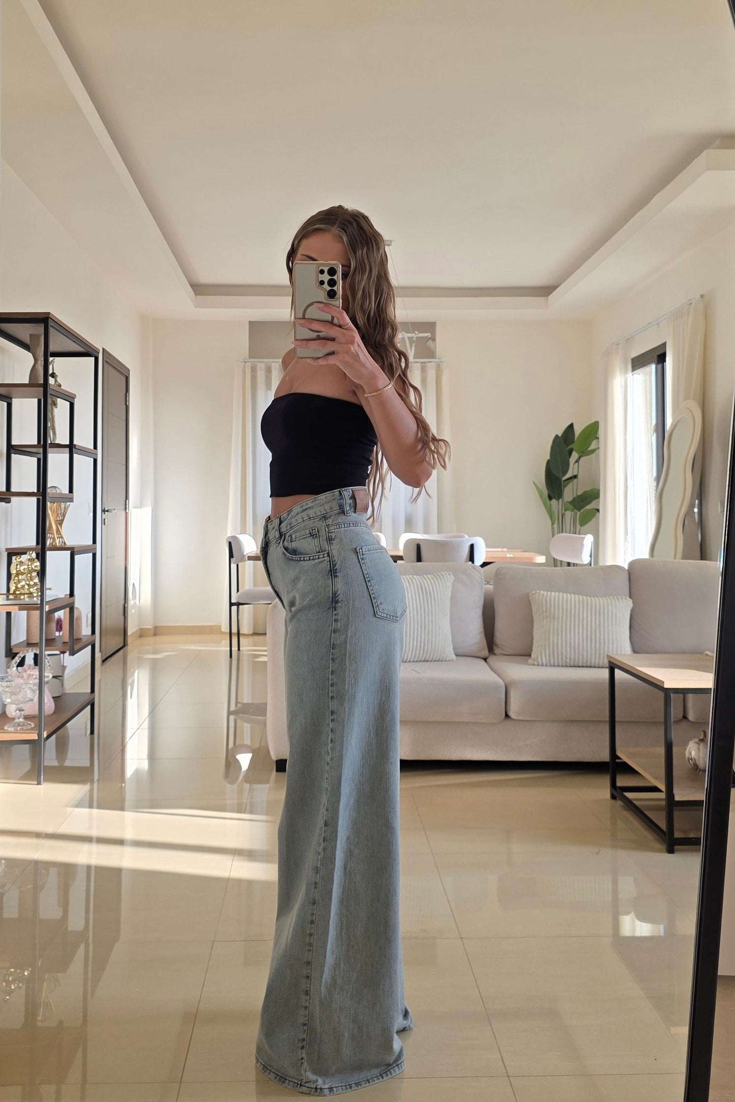 Farah Baggy Wide-Leg Jeans