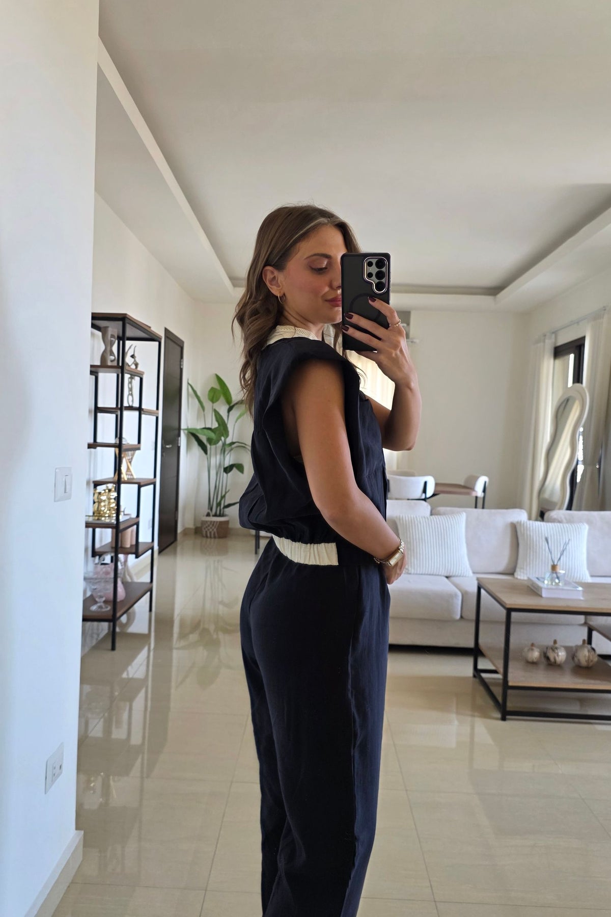 Cecilia Two-Piece Set – Navy Blue