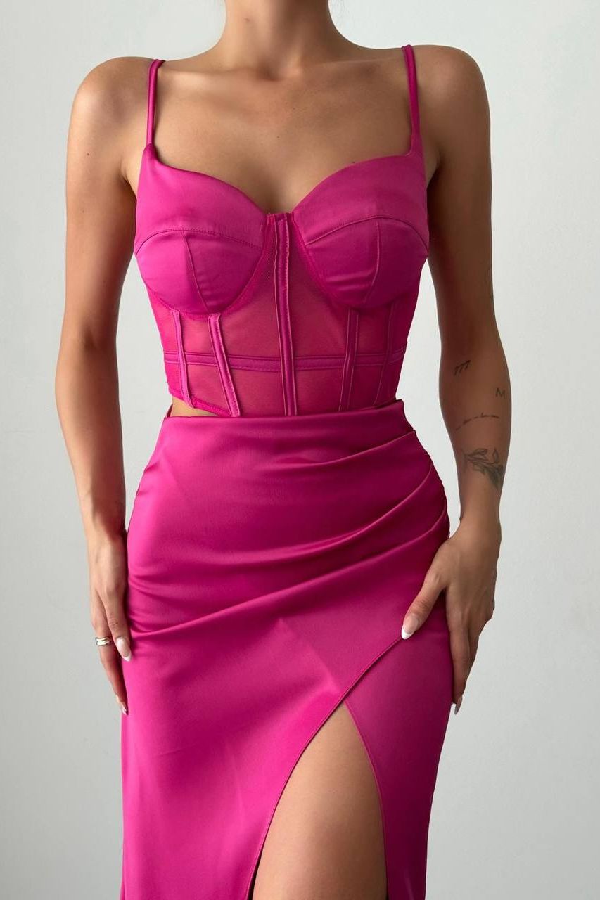 Hot Pink Corset Dress