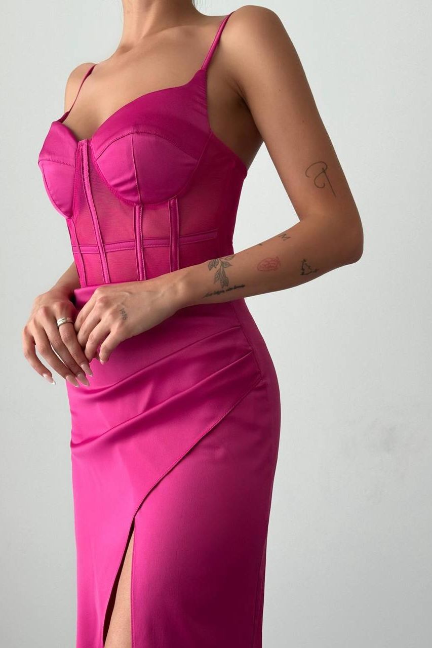 Hot Pink Corset Dress