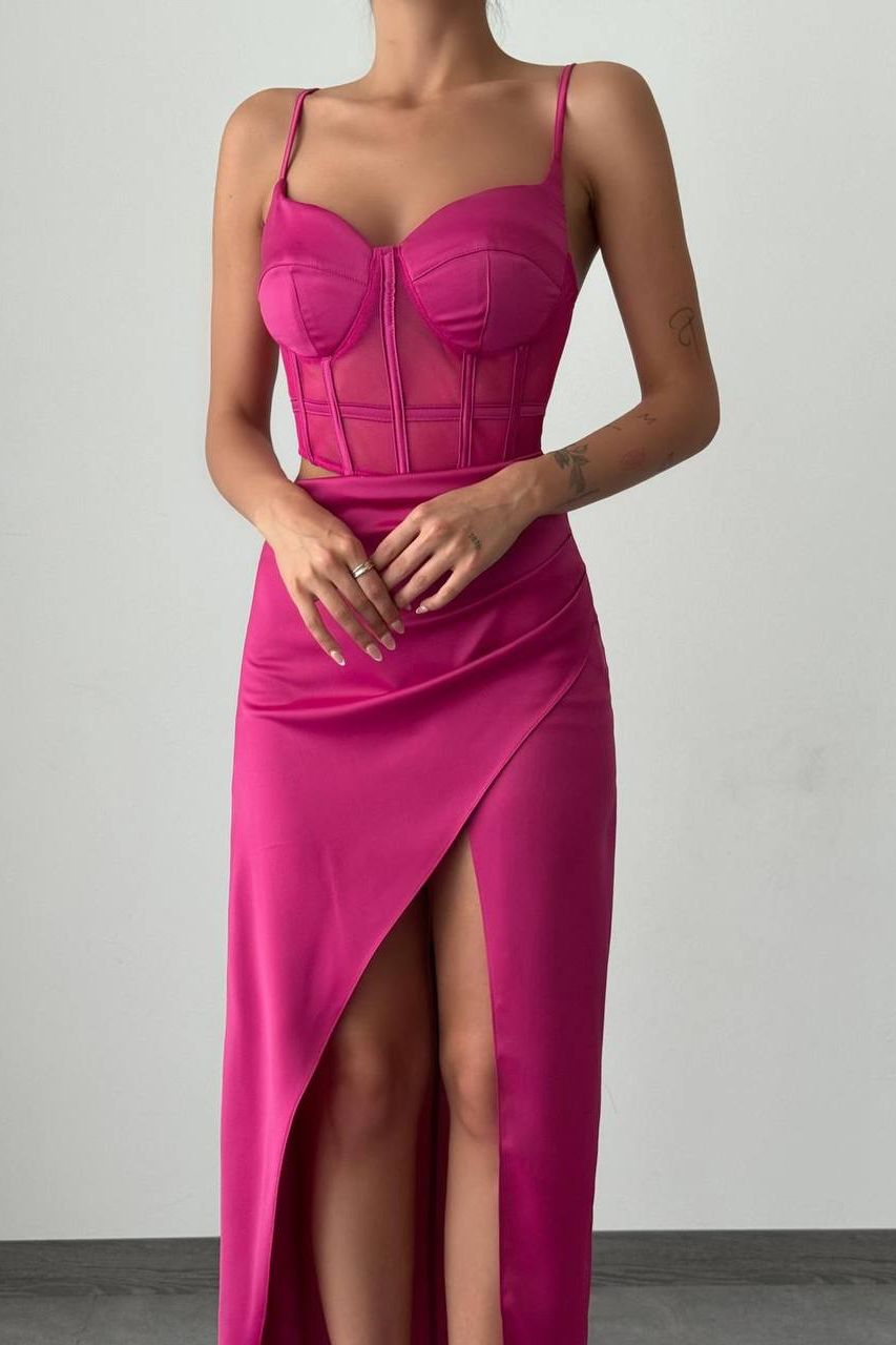 Hot Pink Corset Dress