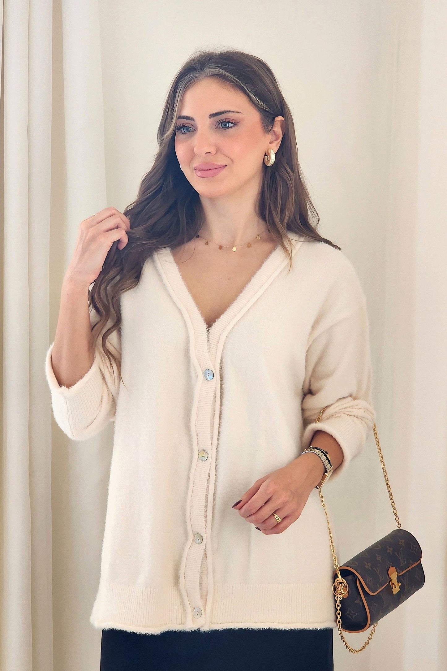 Elysia Cardigan – White