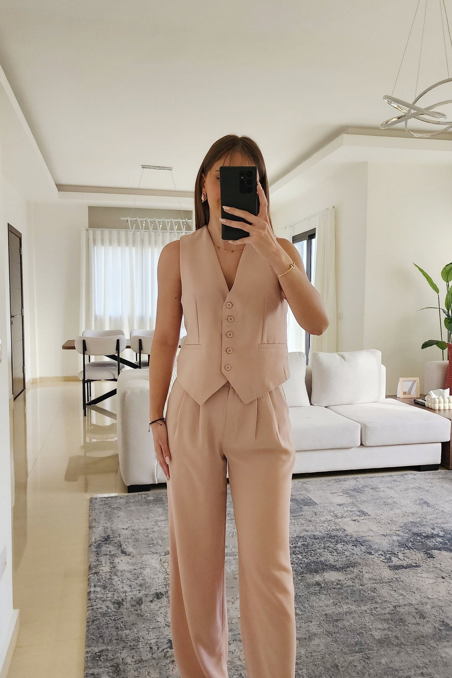 Soft Pink Vest & Pants Set