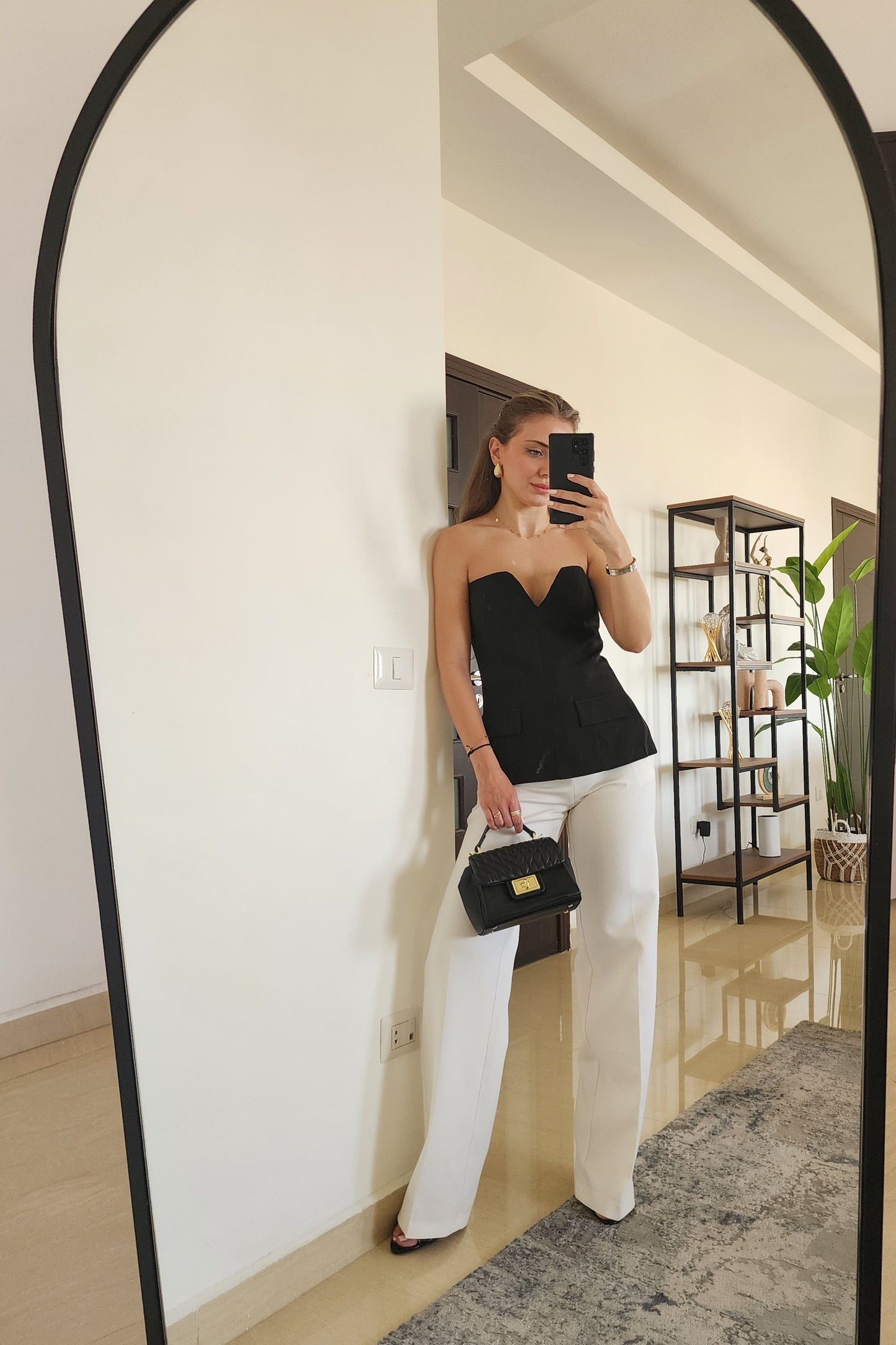Black Strapless Top
