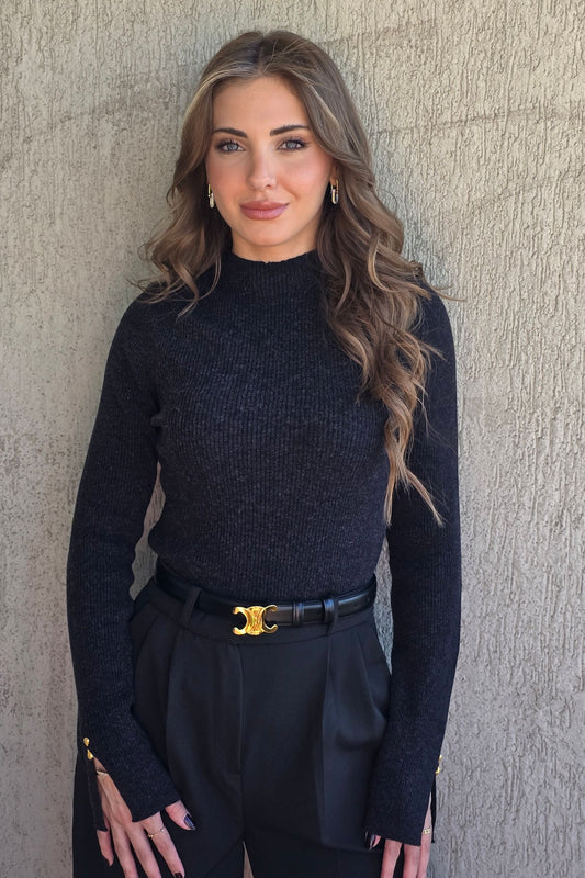 Cleo Long Sleeve Top – Black