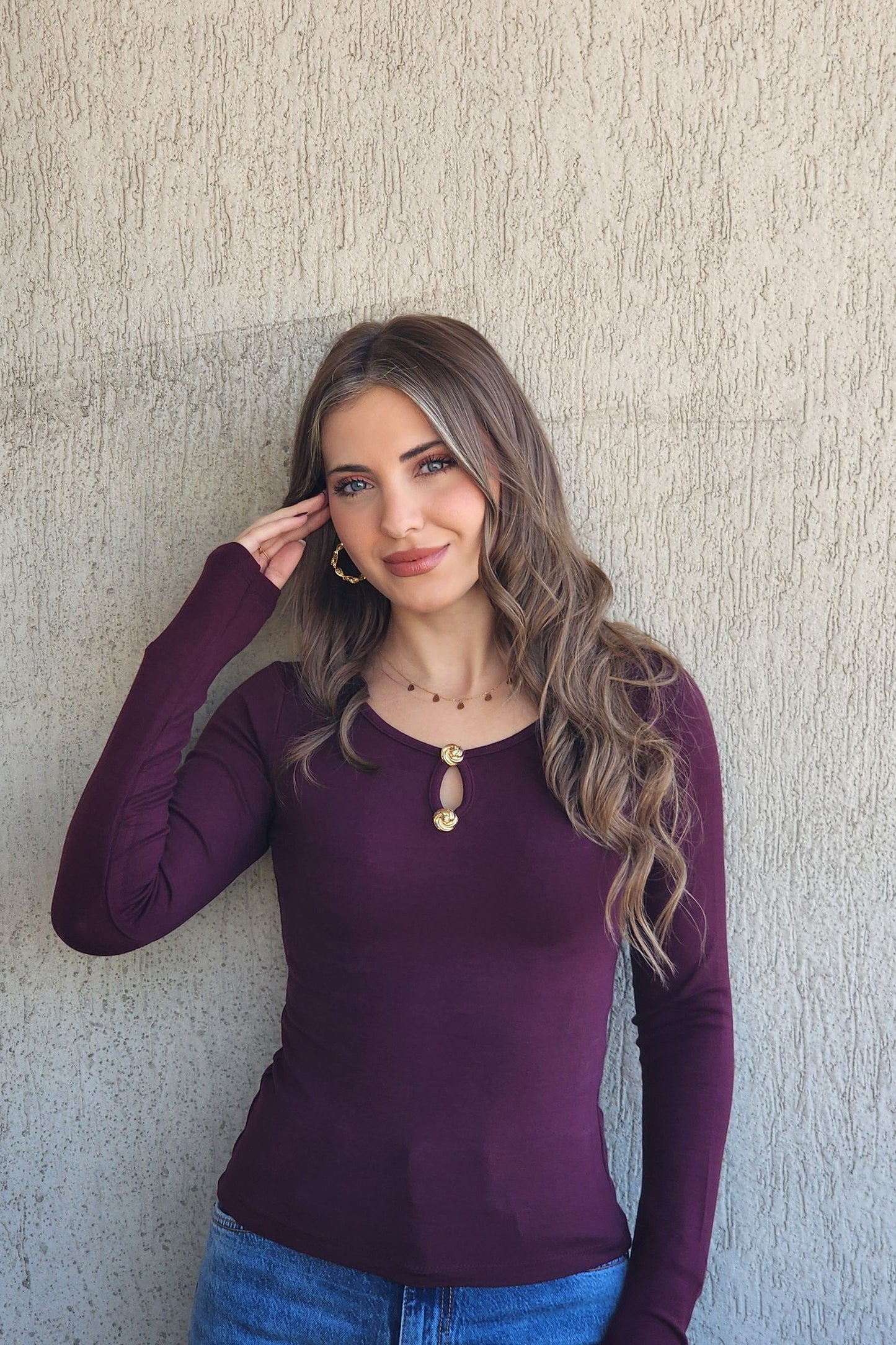 Alma Top - Burgundy