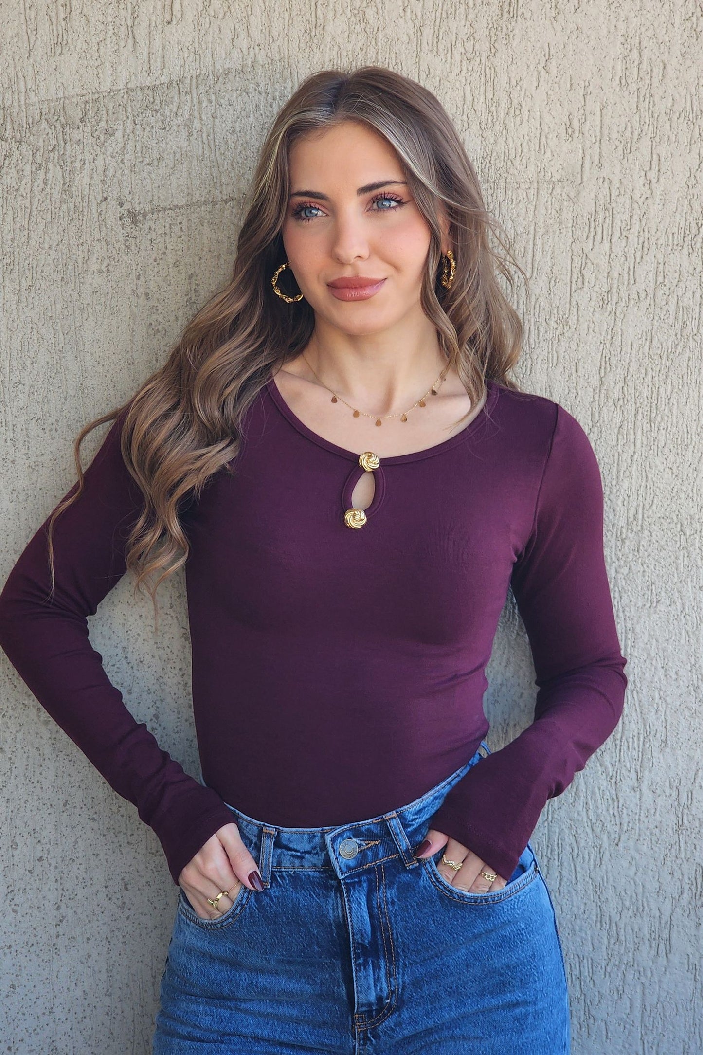 Alma Top - Burgundy