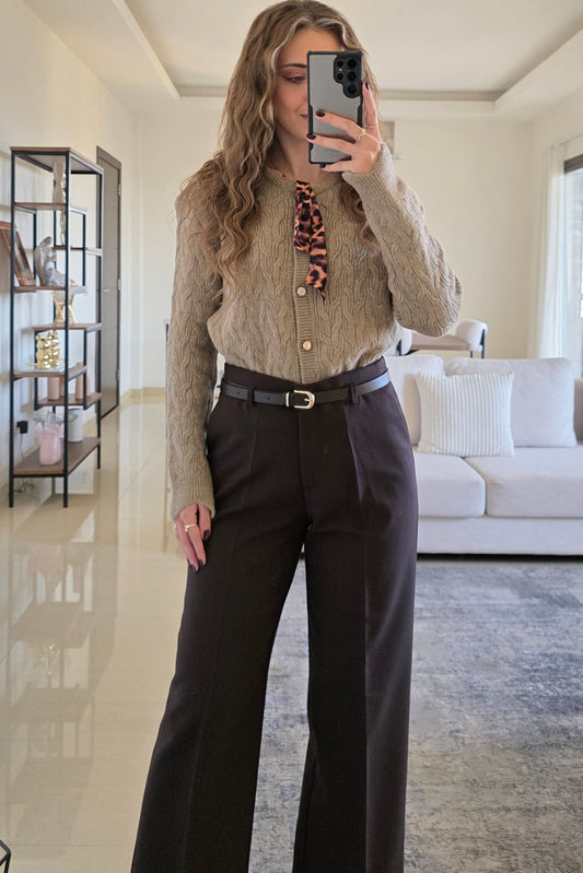 Arwen Mocha Wide-Leg Pants