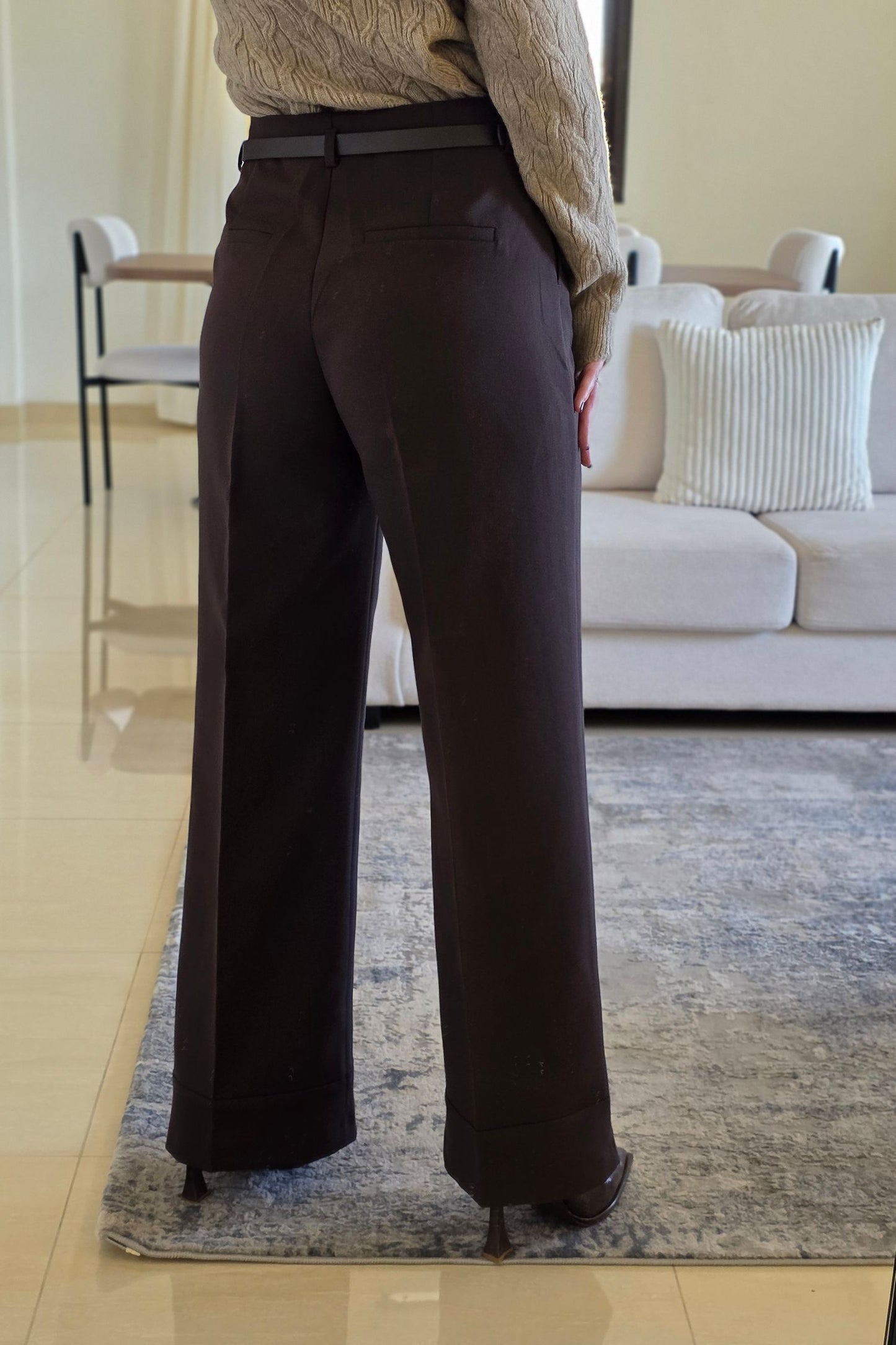 Arwen Mocha Wide-Leg Pants
