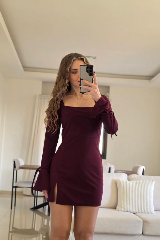 Wine Bloom Dress