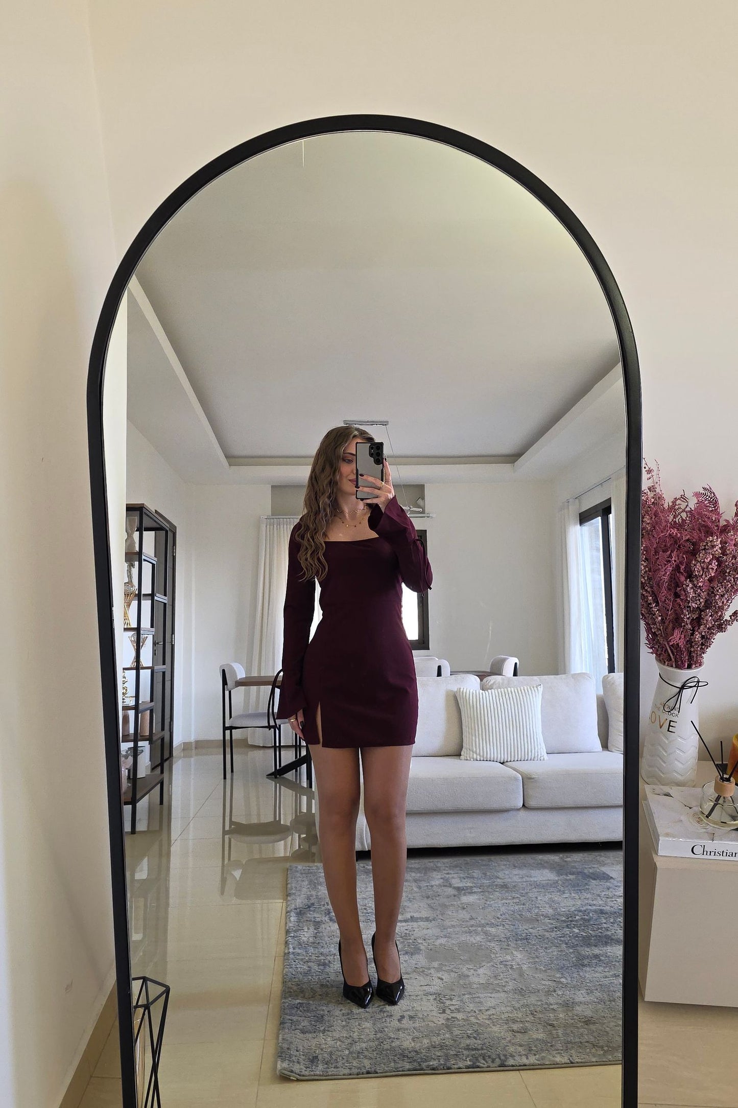 Wine Bloom Dress