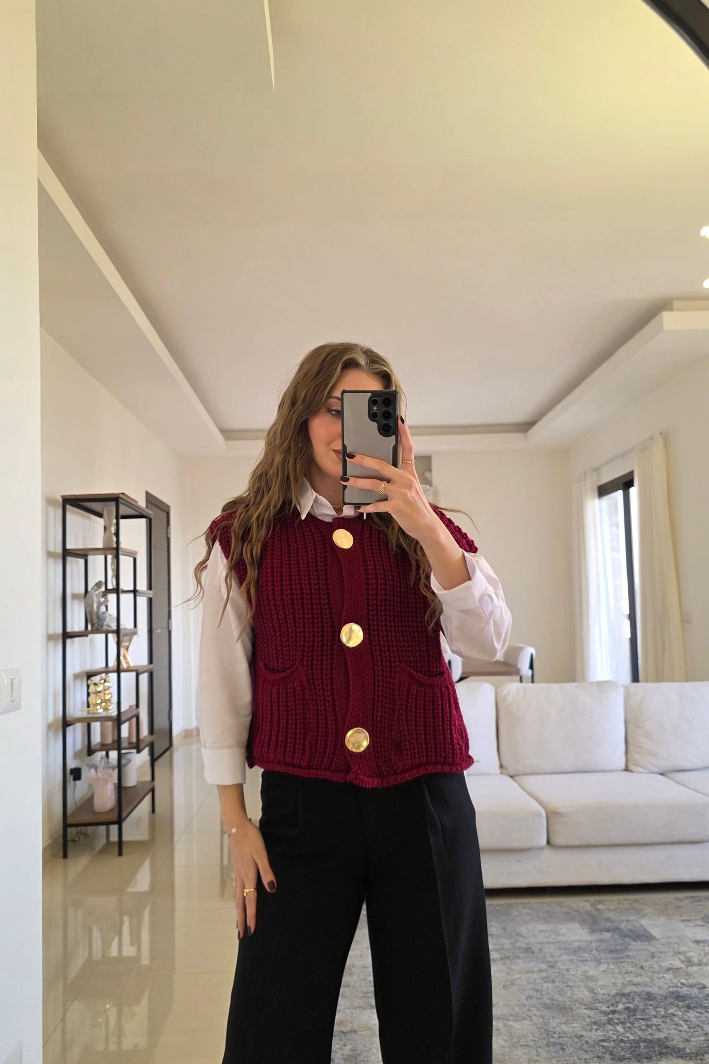 Elowen Vest - Burgundy