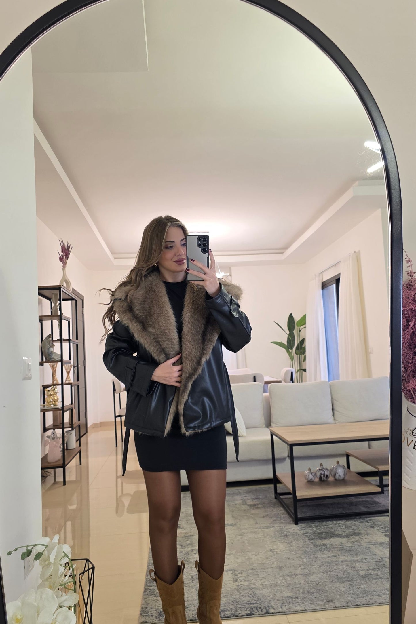 Astra Leather-Fur Jacket
