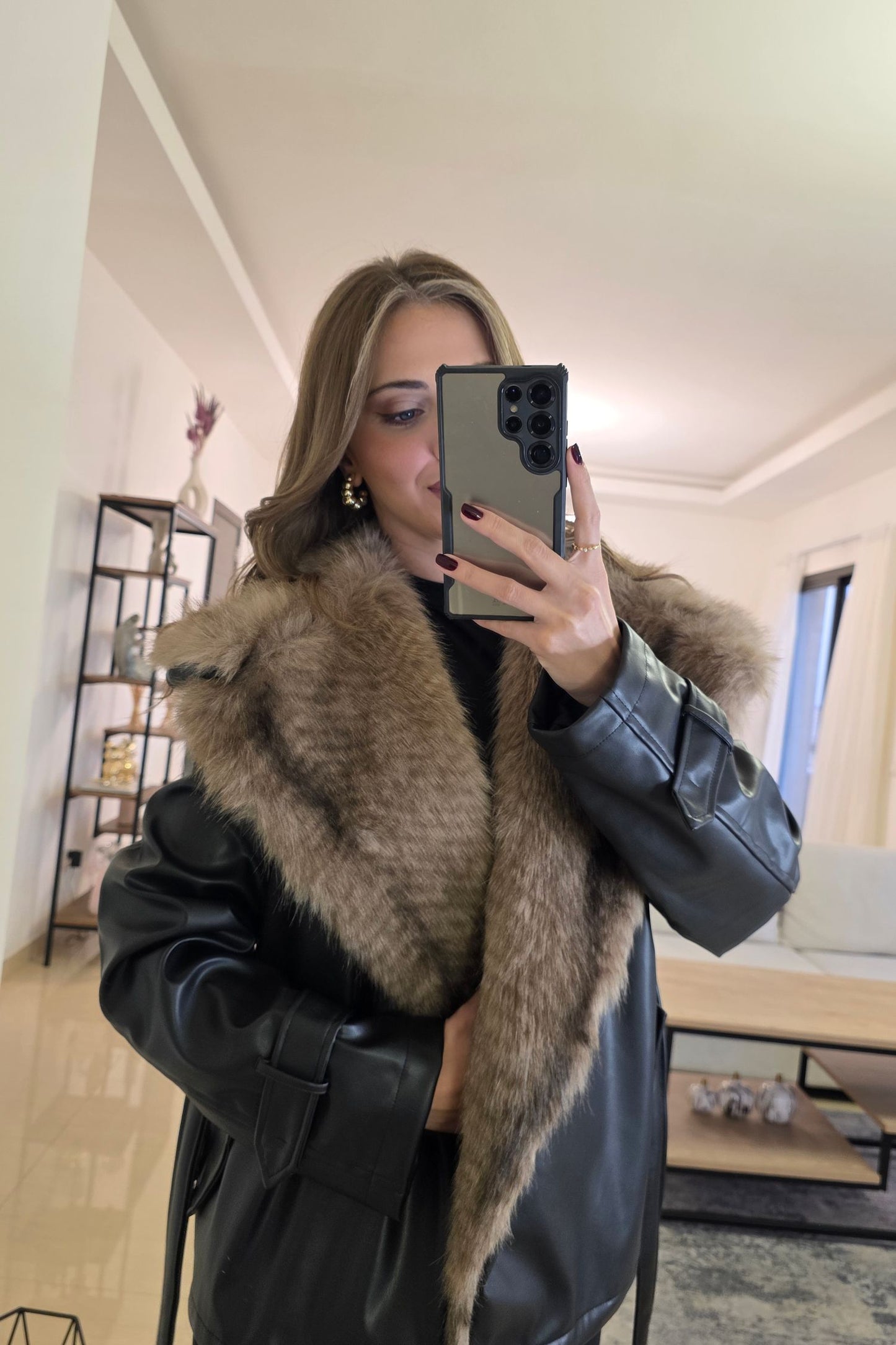 Astra Leather-Fur Jacket