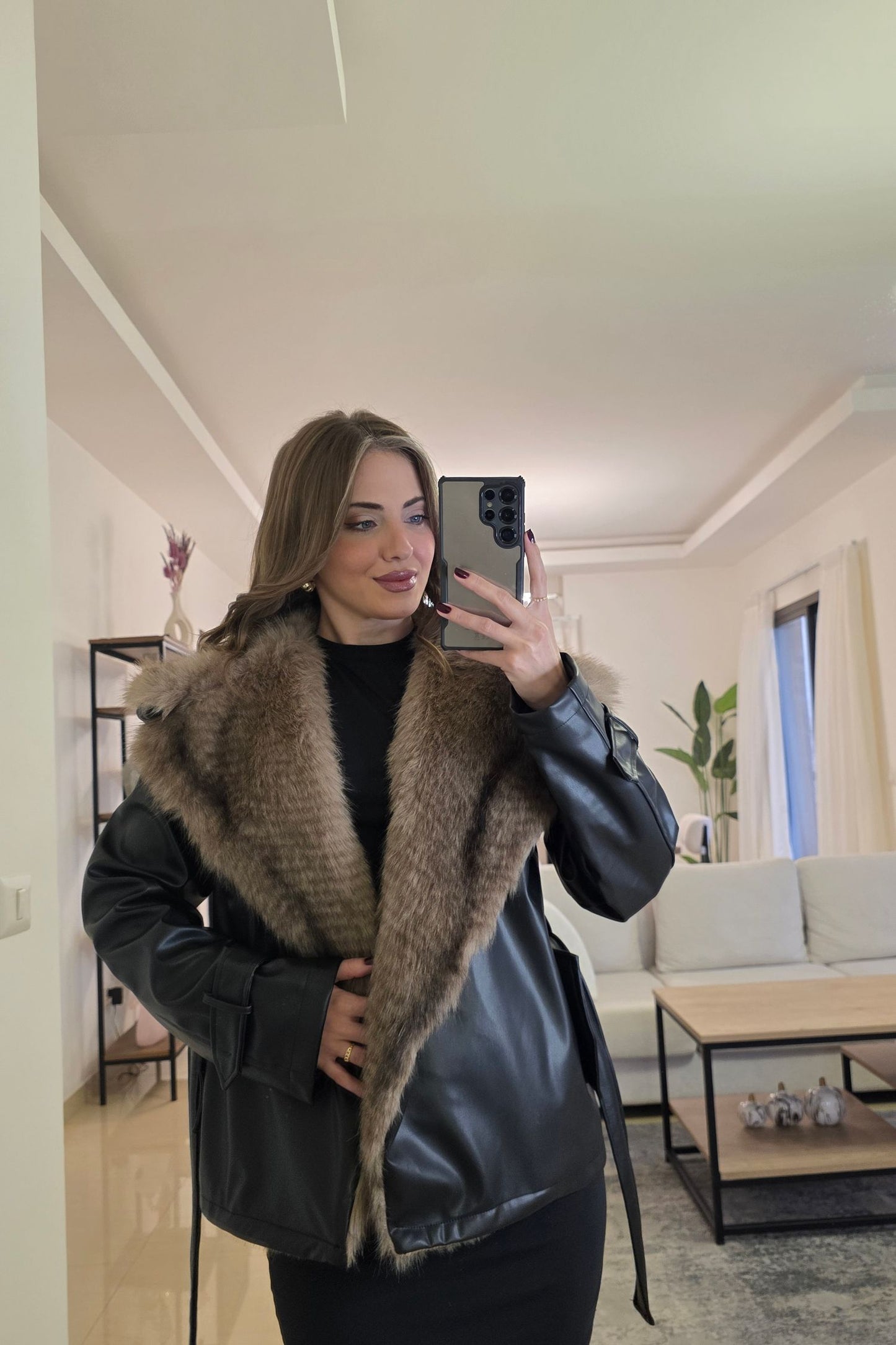 Astra Leather-Fur Jacket