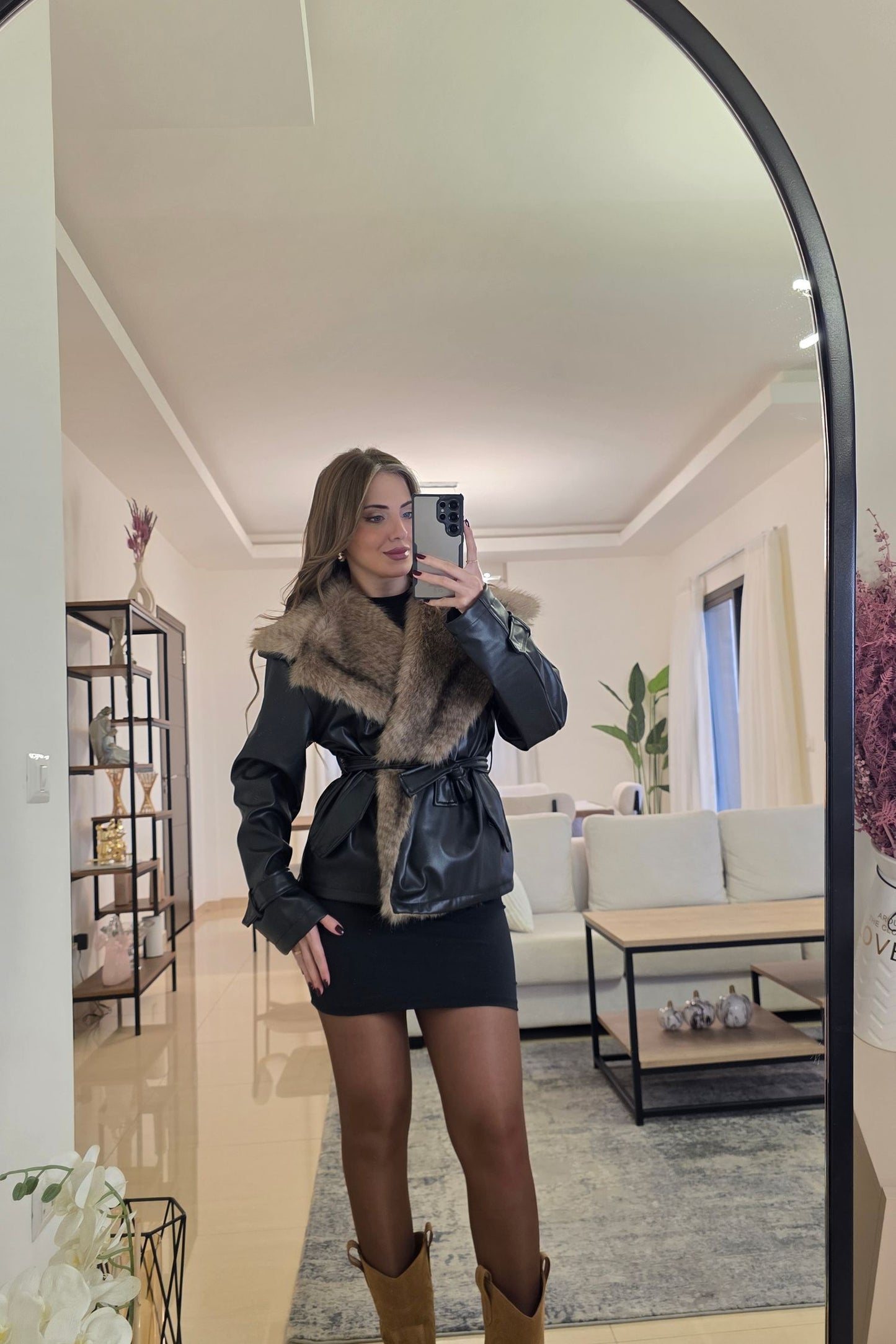 Astra Leather-Fur Jacket