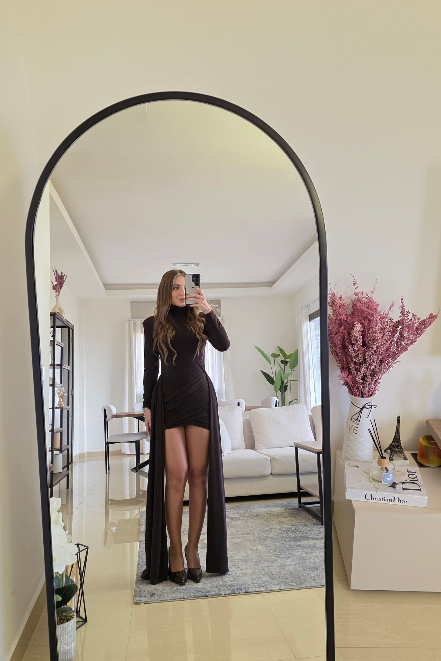 Muse Short Dress - Brown