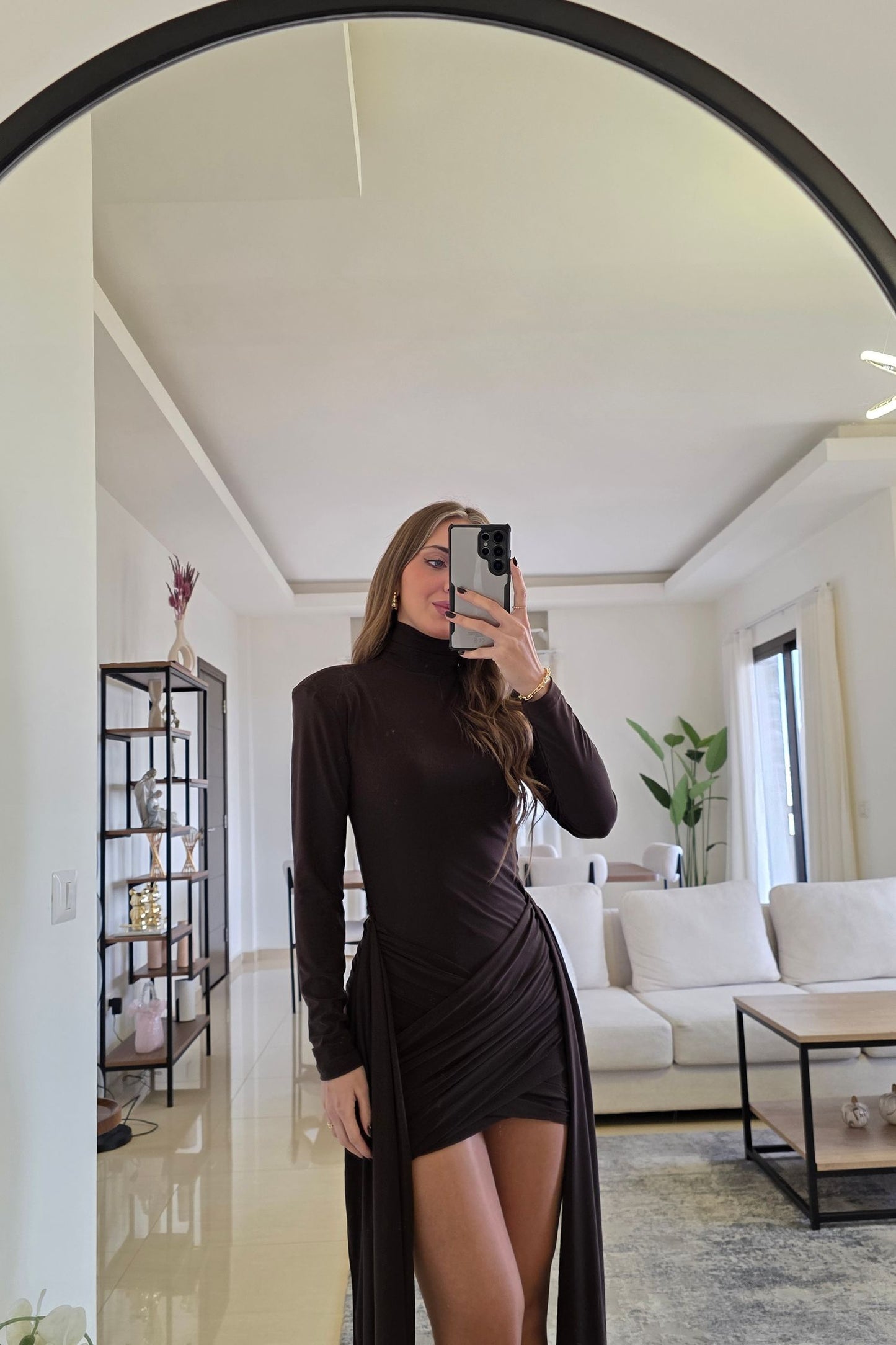 Muse Short Dress - Brown