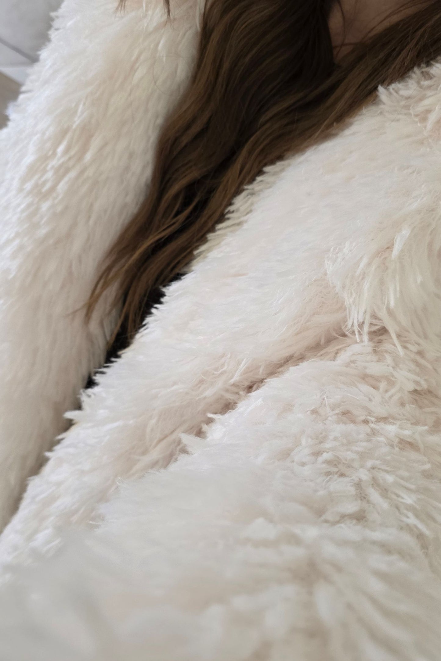 Irene Faux Fur Jacket – White