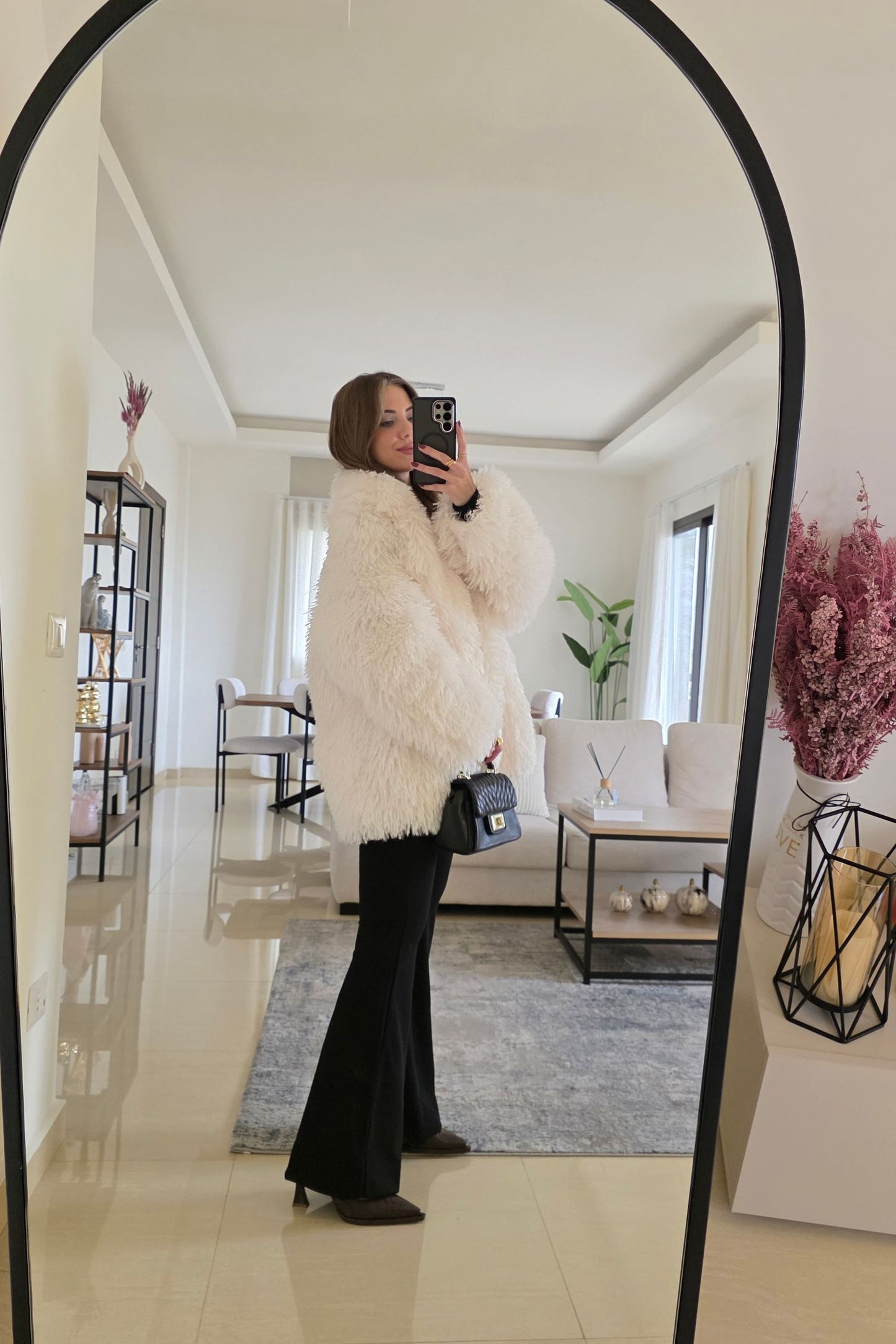Irene Faux Fur Jacket – White