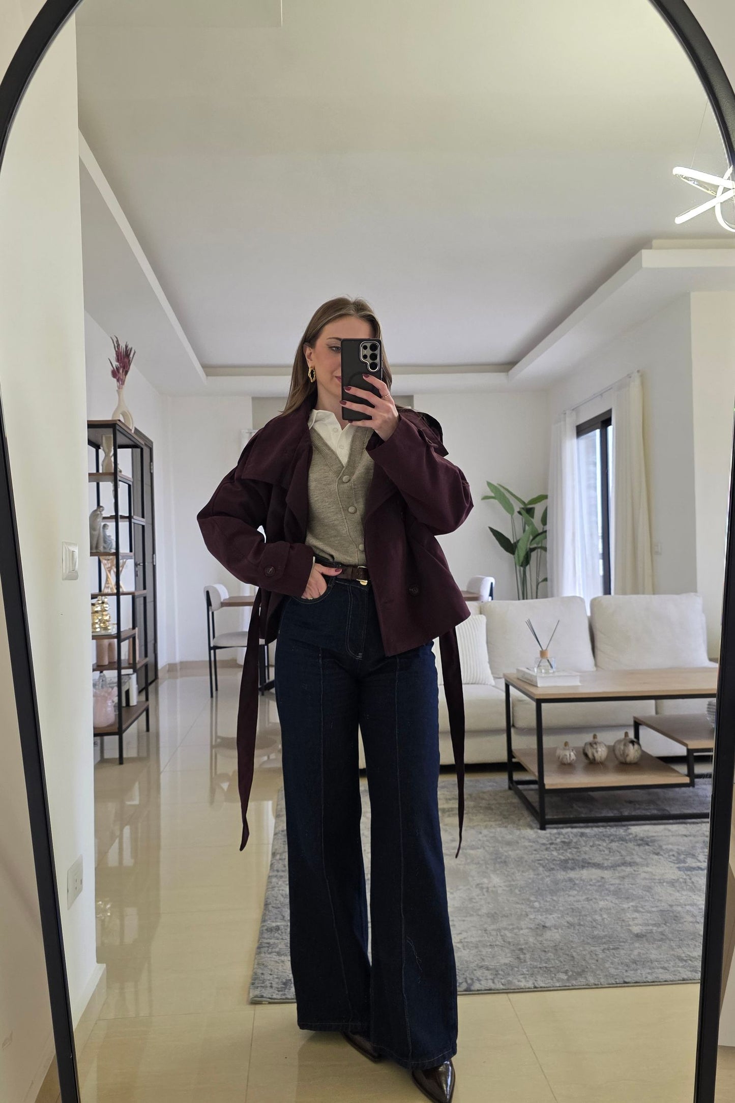 Cyrine Cropped Trench Coat