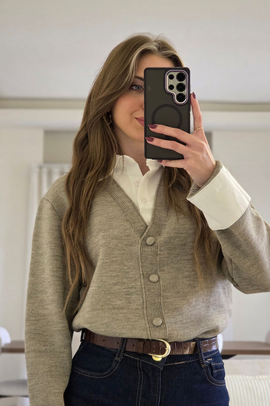 Tania Layered Top – Beige