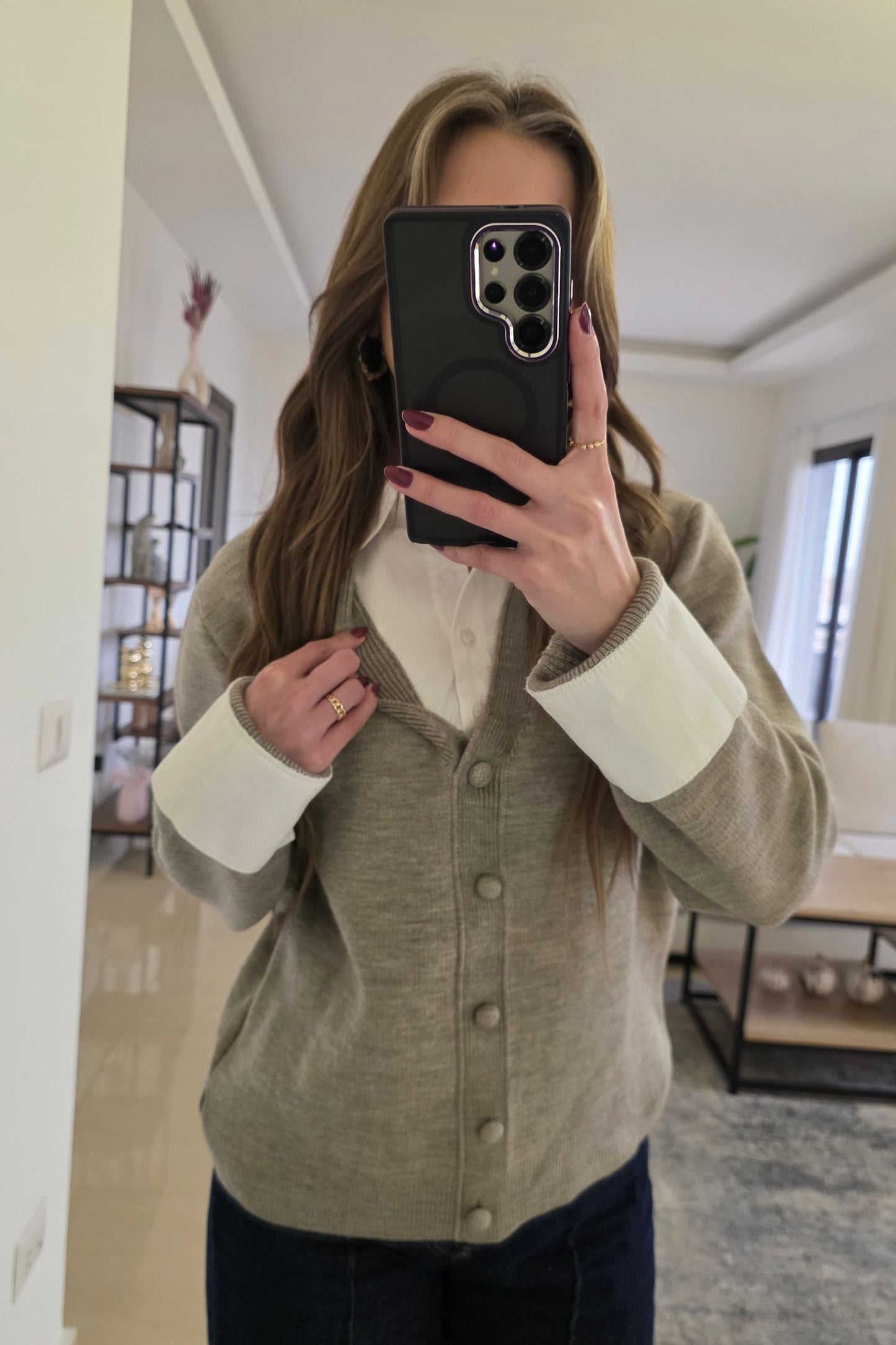 Tania Layered Top – Beige