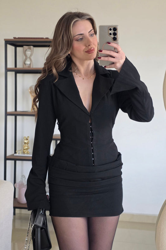 Reine Mini Dress - Black