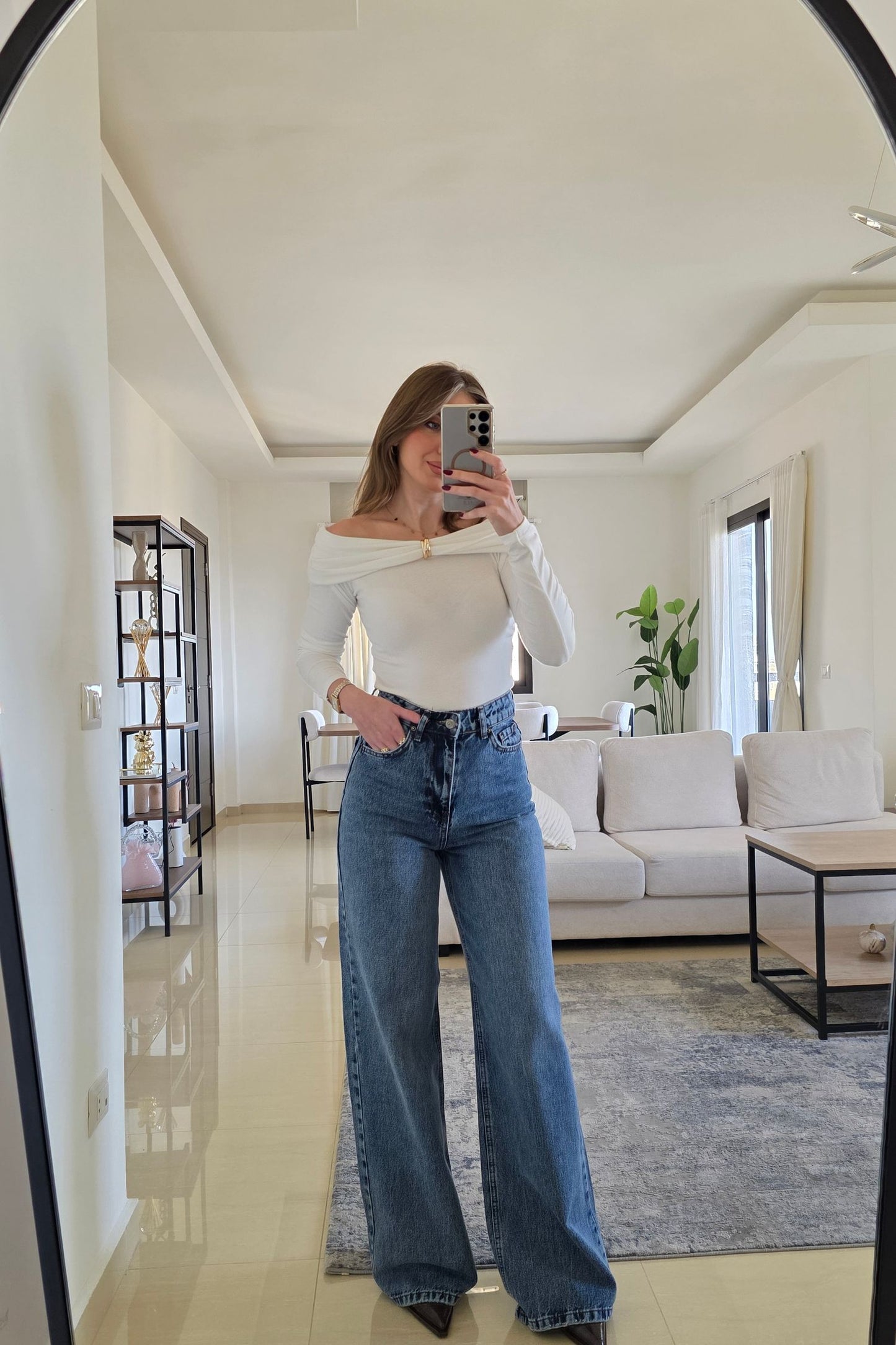 Sofia Wide Leg Jeans – Classic Blue