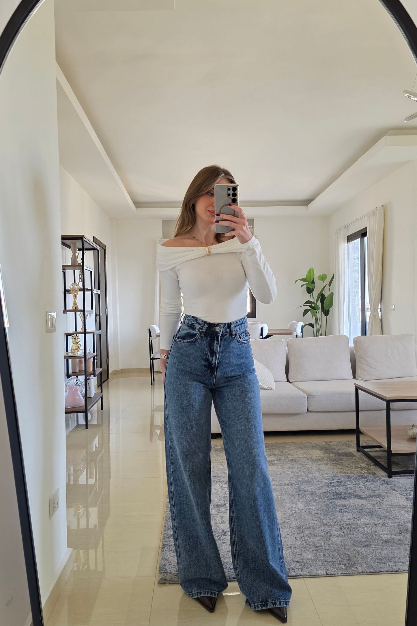 Sofia Wide Leg Jeans – Classic Blue