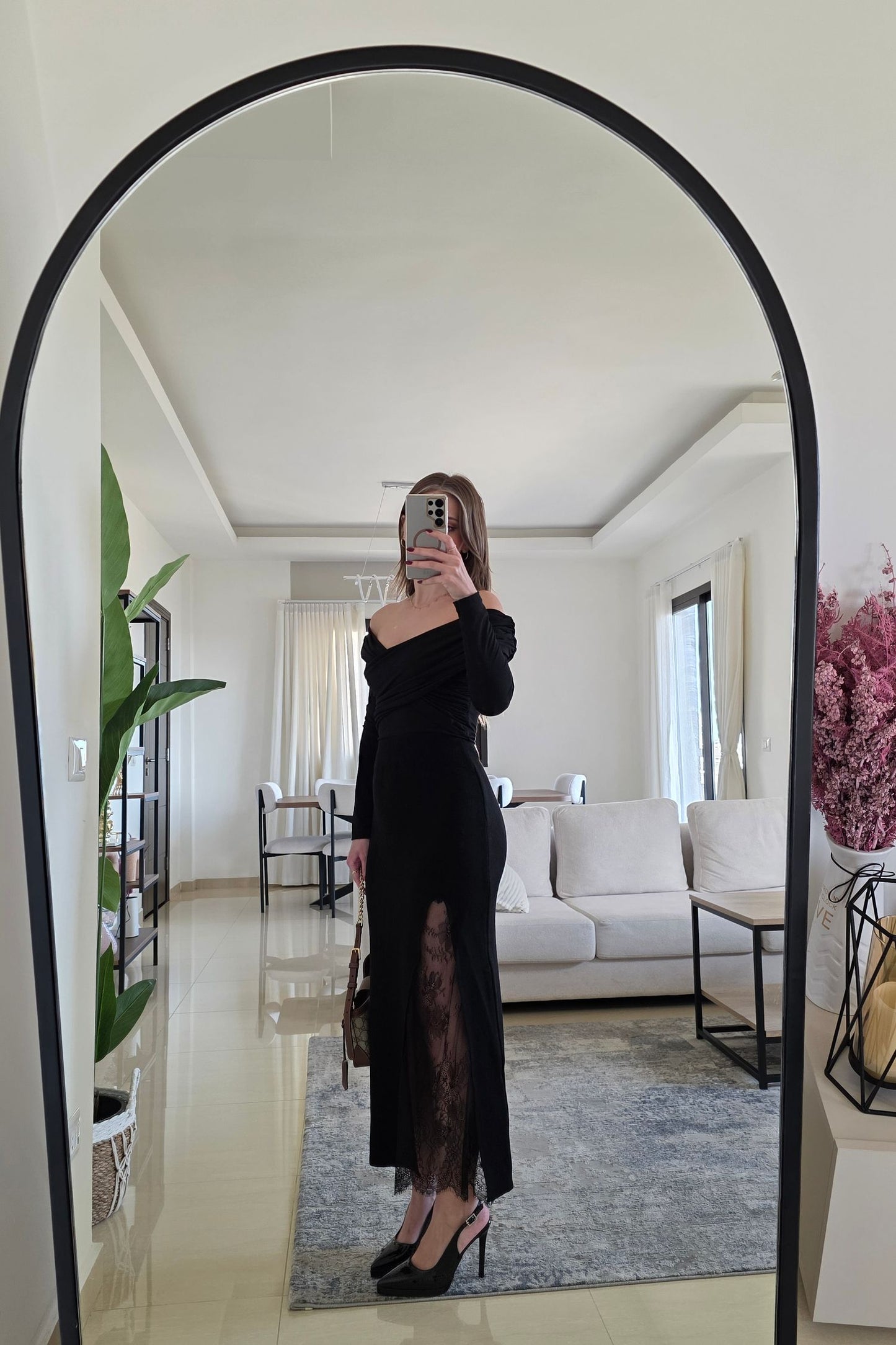 Celia Midi Skirt – Black