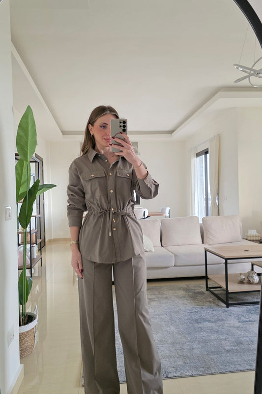 Taline Set – Olive Green