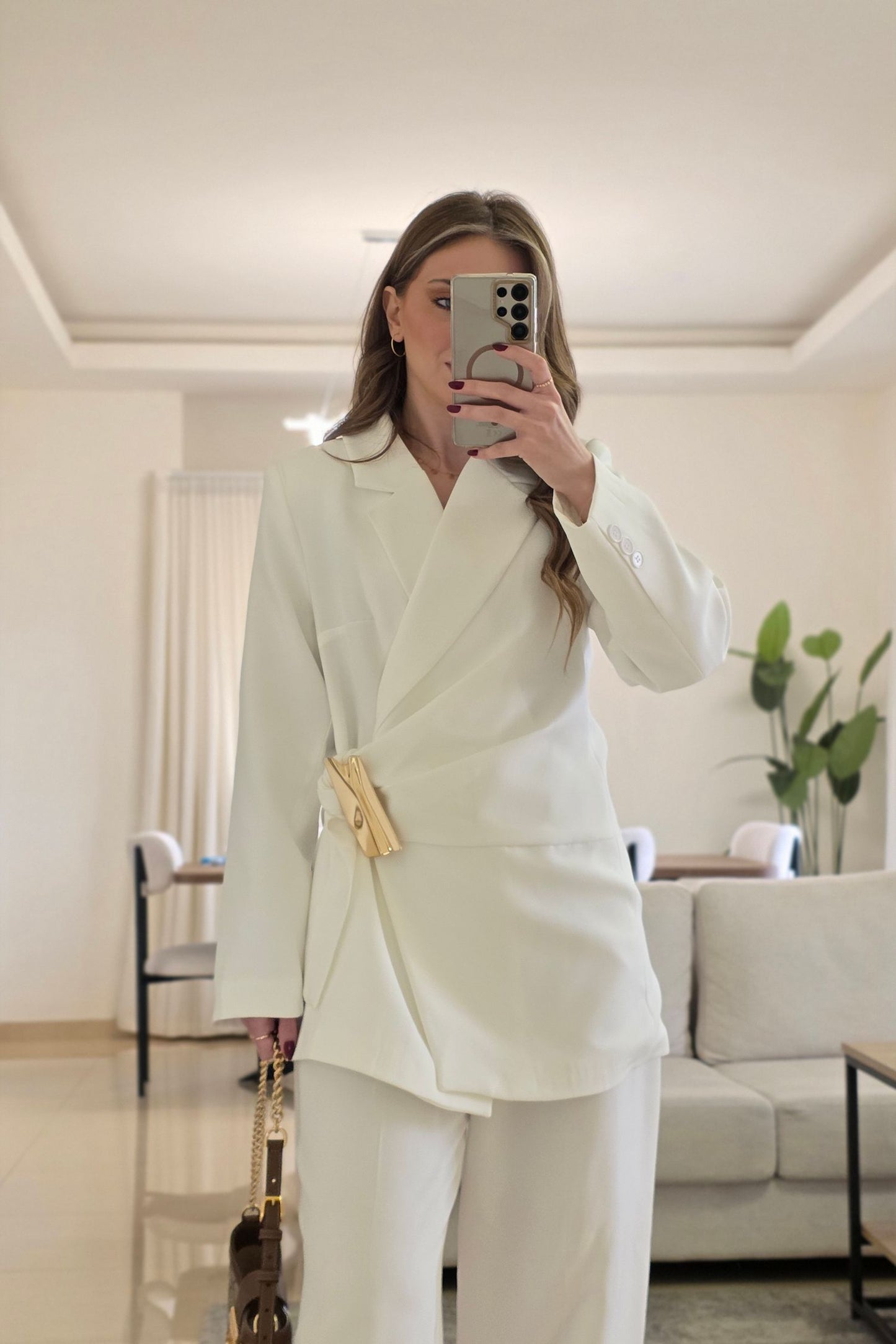 Clarisse Tailored Suit – White