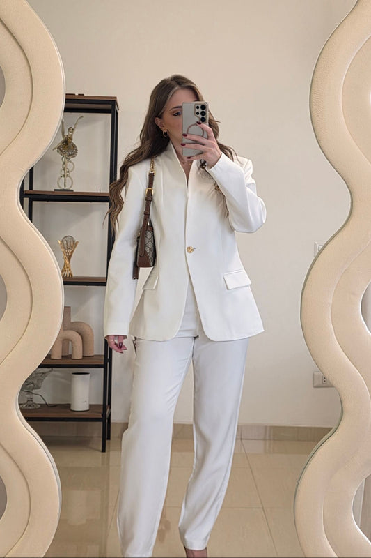 Lorena Tailored Suit – White
